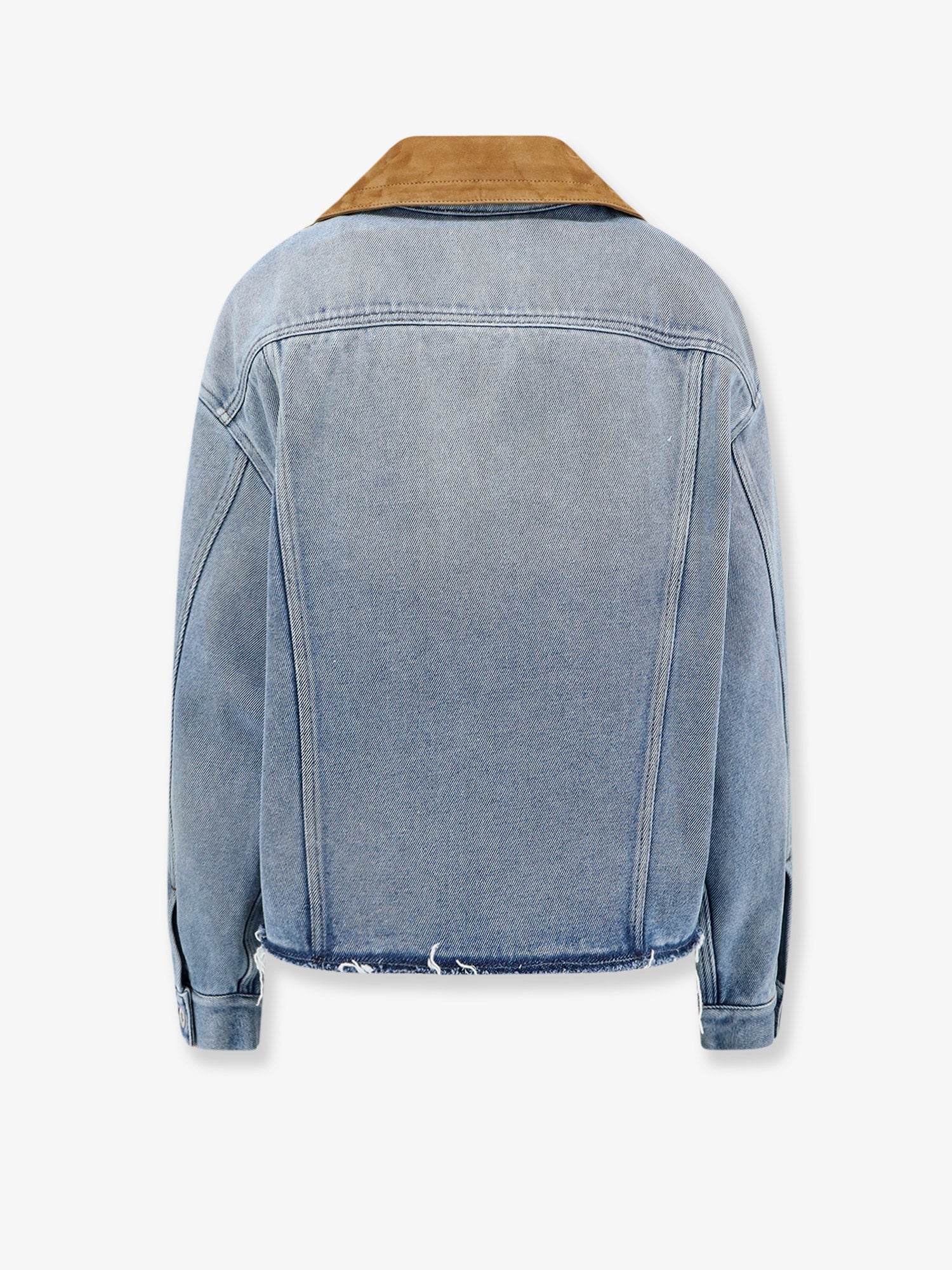 Miu Miu Women Denim Jacket With Suede Detail MIU MIU