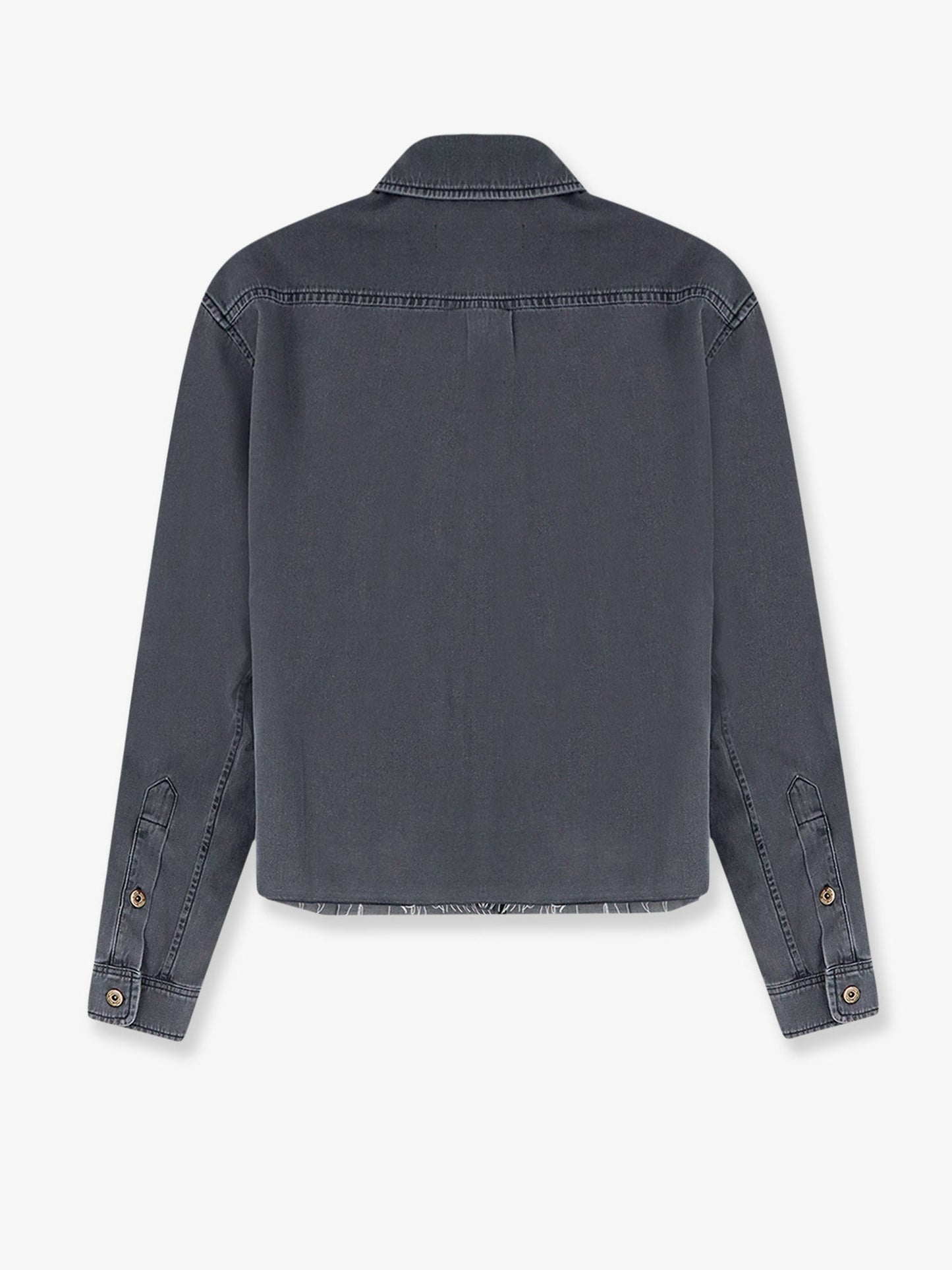 Miu Miu Women Grey Light Denim Shirt