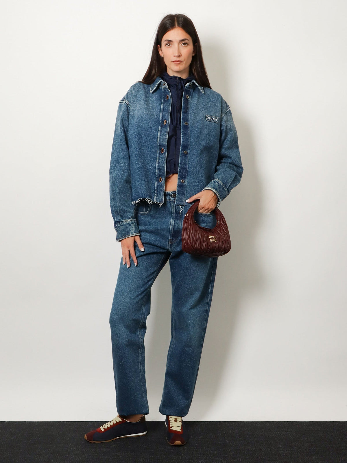 Miu Miu Women Blue Denim Jeans MIU MIU
