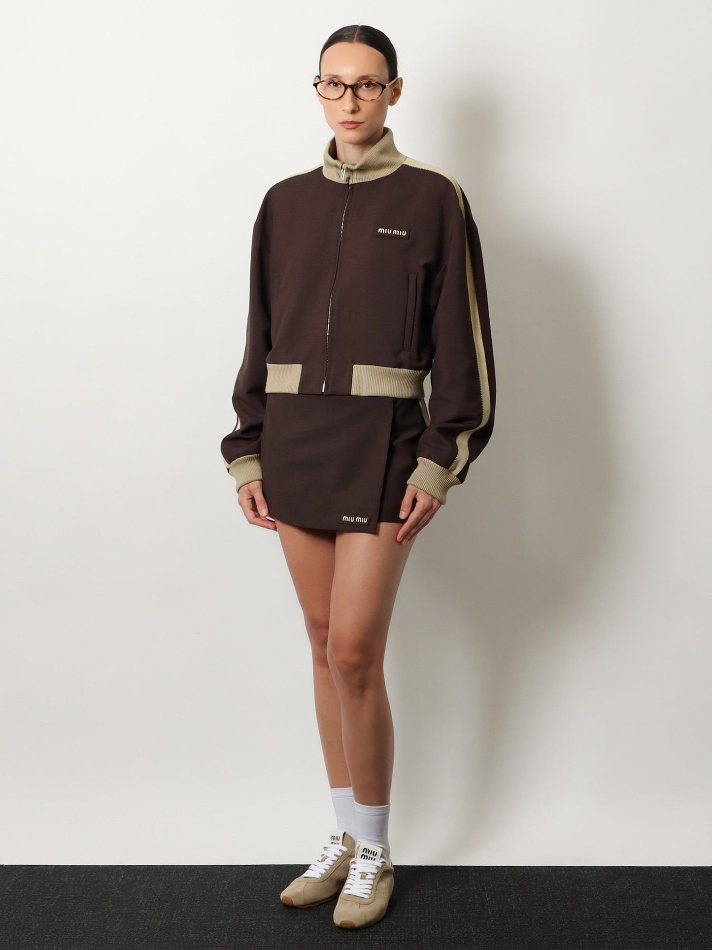 Miu Miu Women Mohair And Virgin Wool Mini Skirt MIU MIU