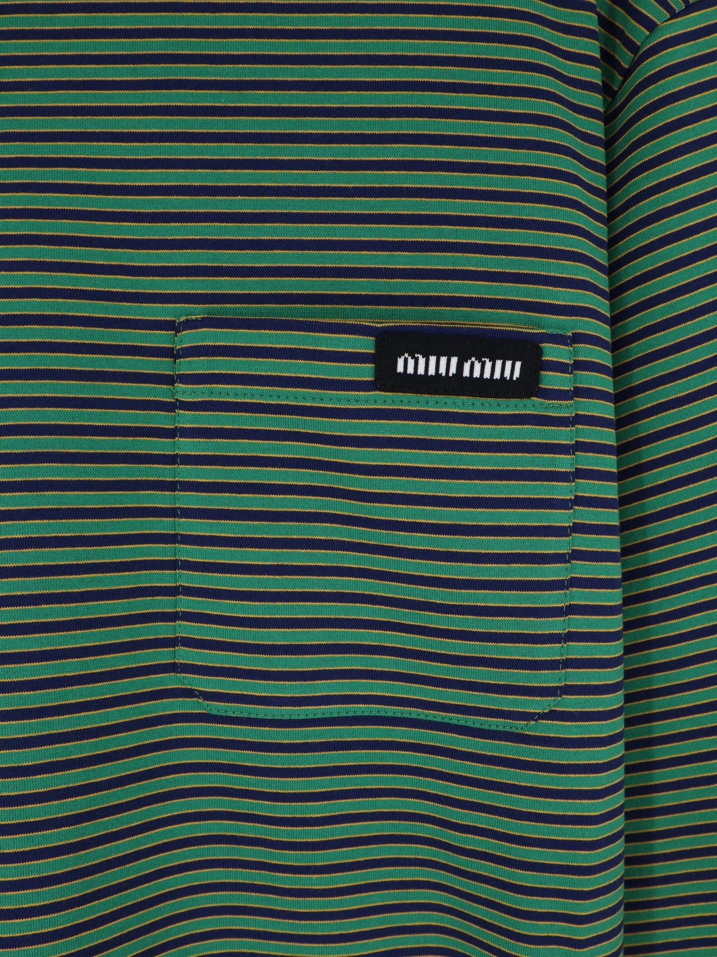 Miu Miu Women Cotton T-Shirt With Striped Pattern MIU MIU