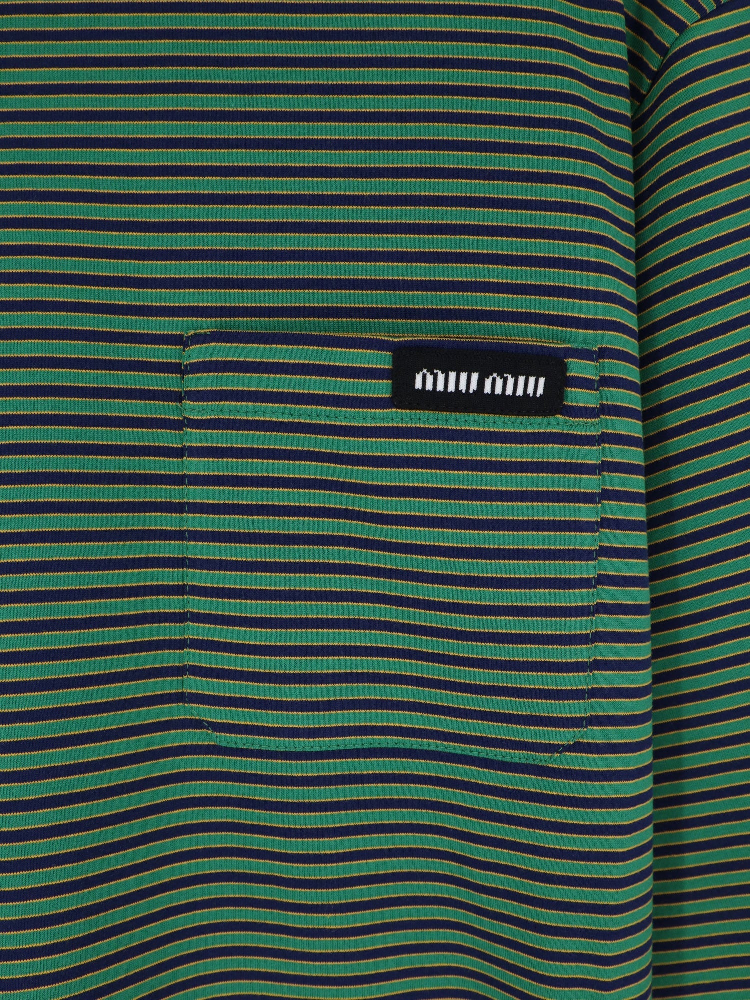 Miu Miu Women Cotton T-Shirt With Striped Pattern MIU MIU