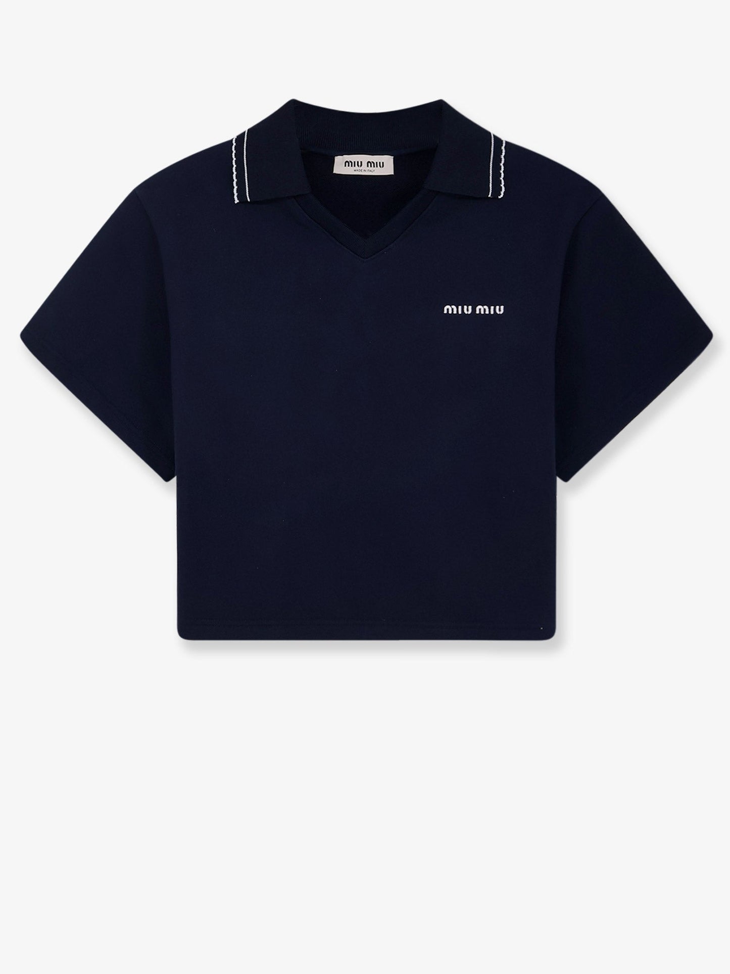 Miu Miu Women Cotton Sweatshirt With Logo Embroidery MIU MIU
