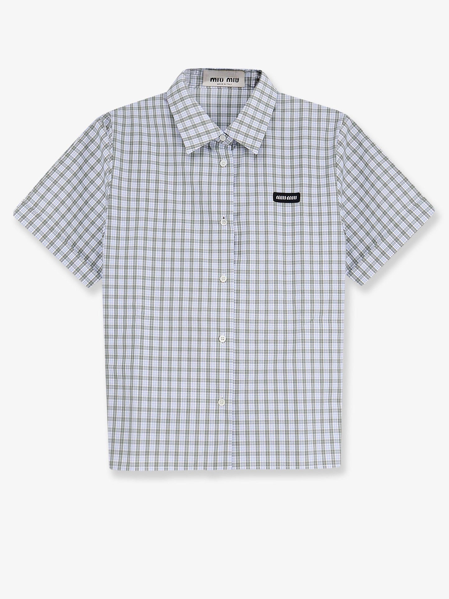 Miu Miu Women Madras Cotton Shirt MIU MIU