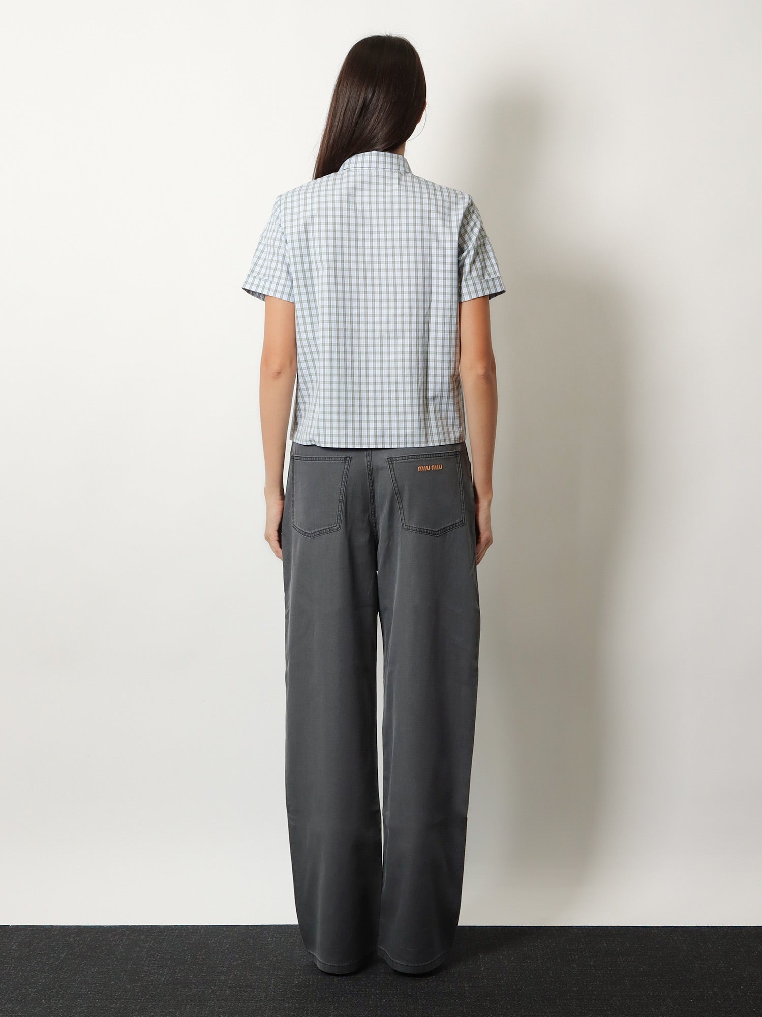 Miu Miu Women Madras Cotton Shirt MIU MIU