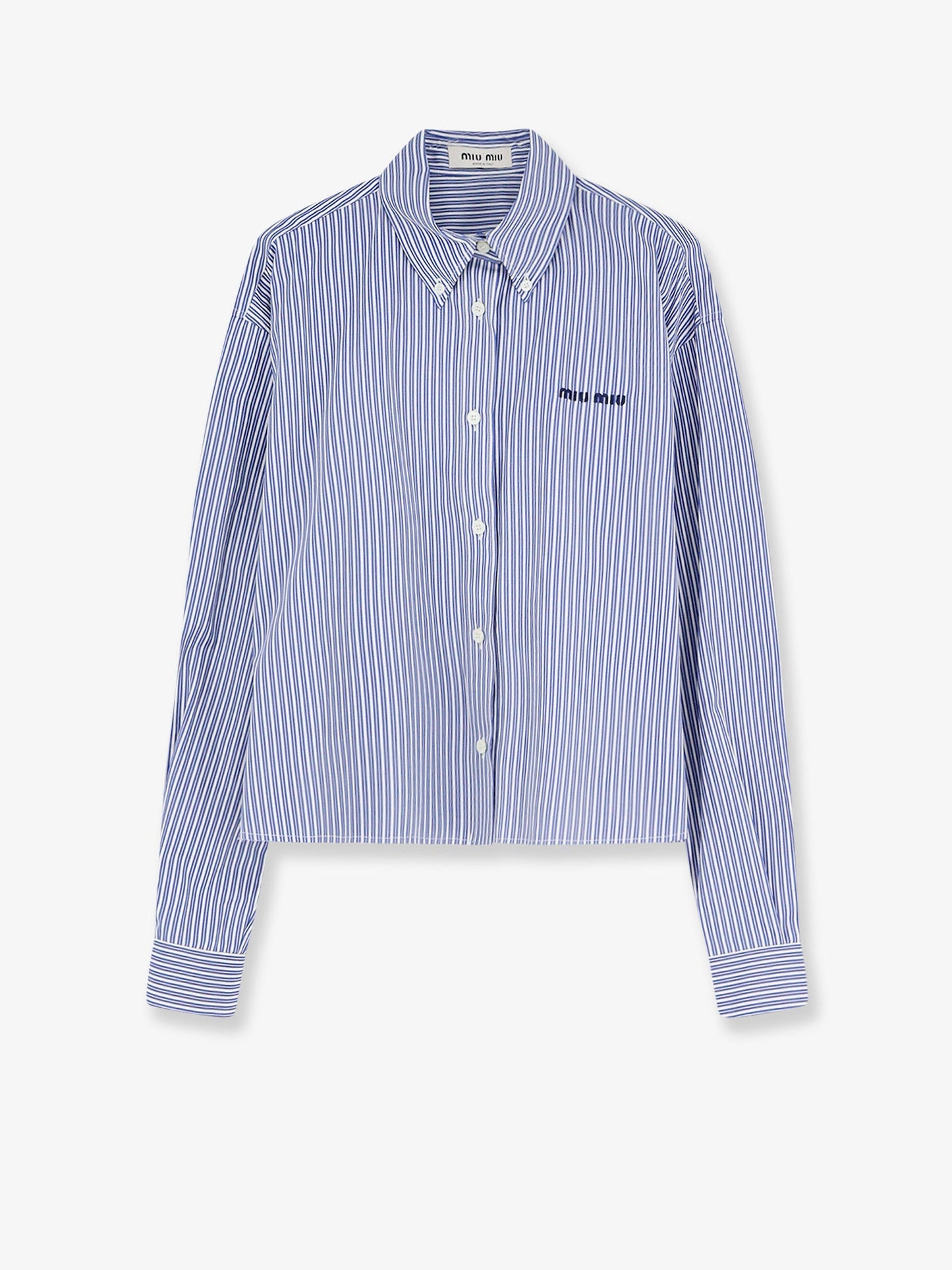 Miu Miu Women Striped Cotton Shirt MIU MIU