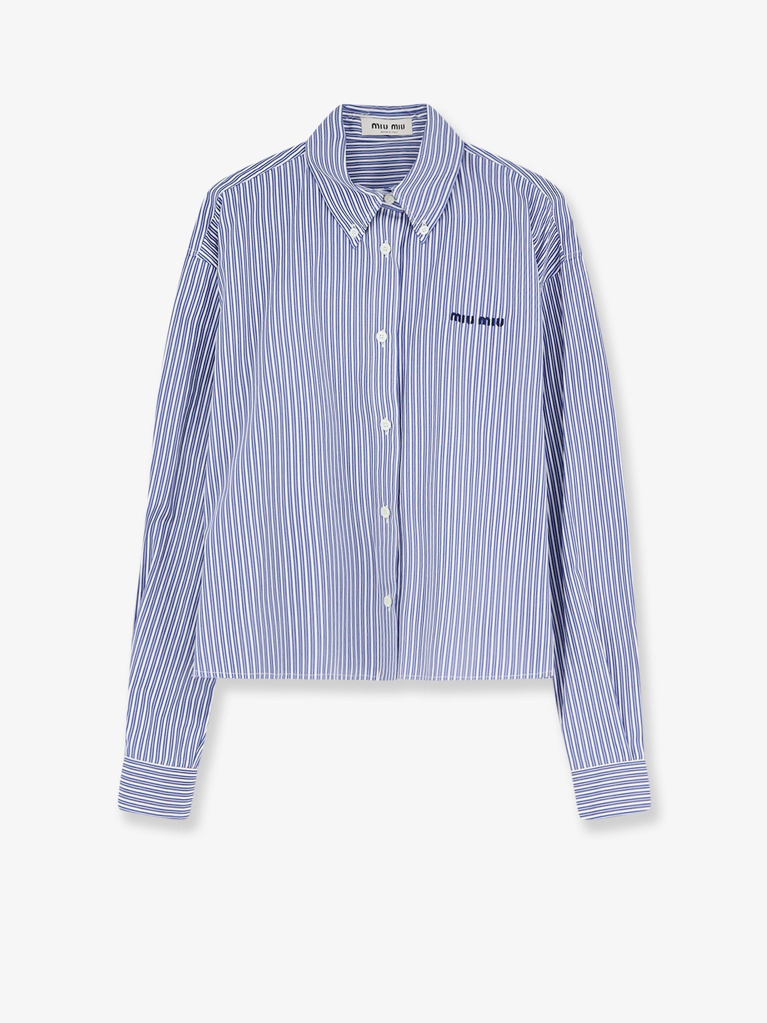 Miu Miu Women Striped Cotton Shirt MIU MIU