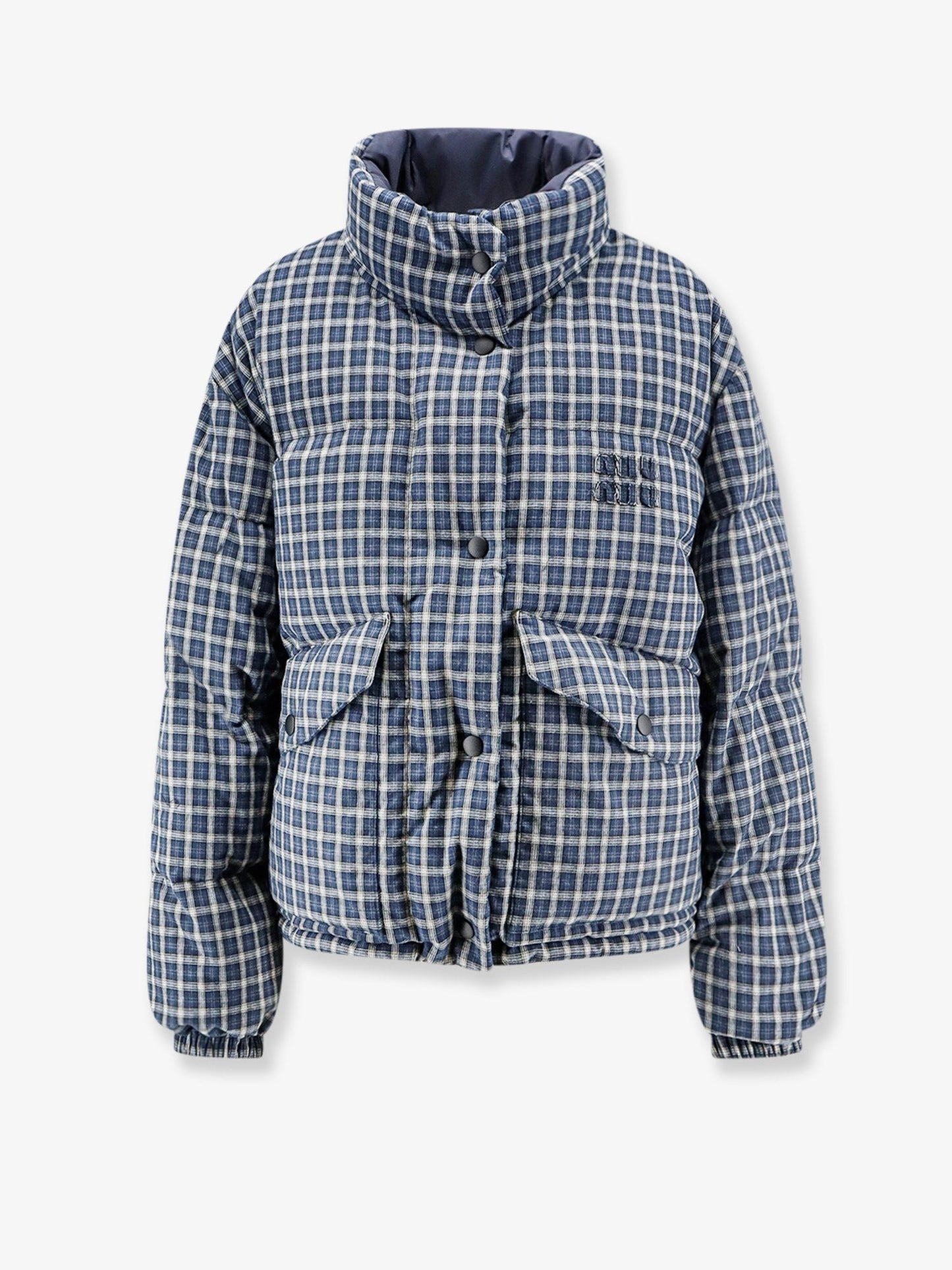 Miu Miu Women Reversible Madras Flannel Down Jacket