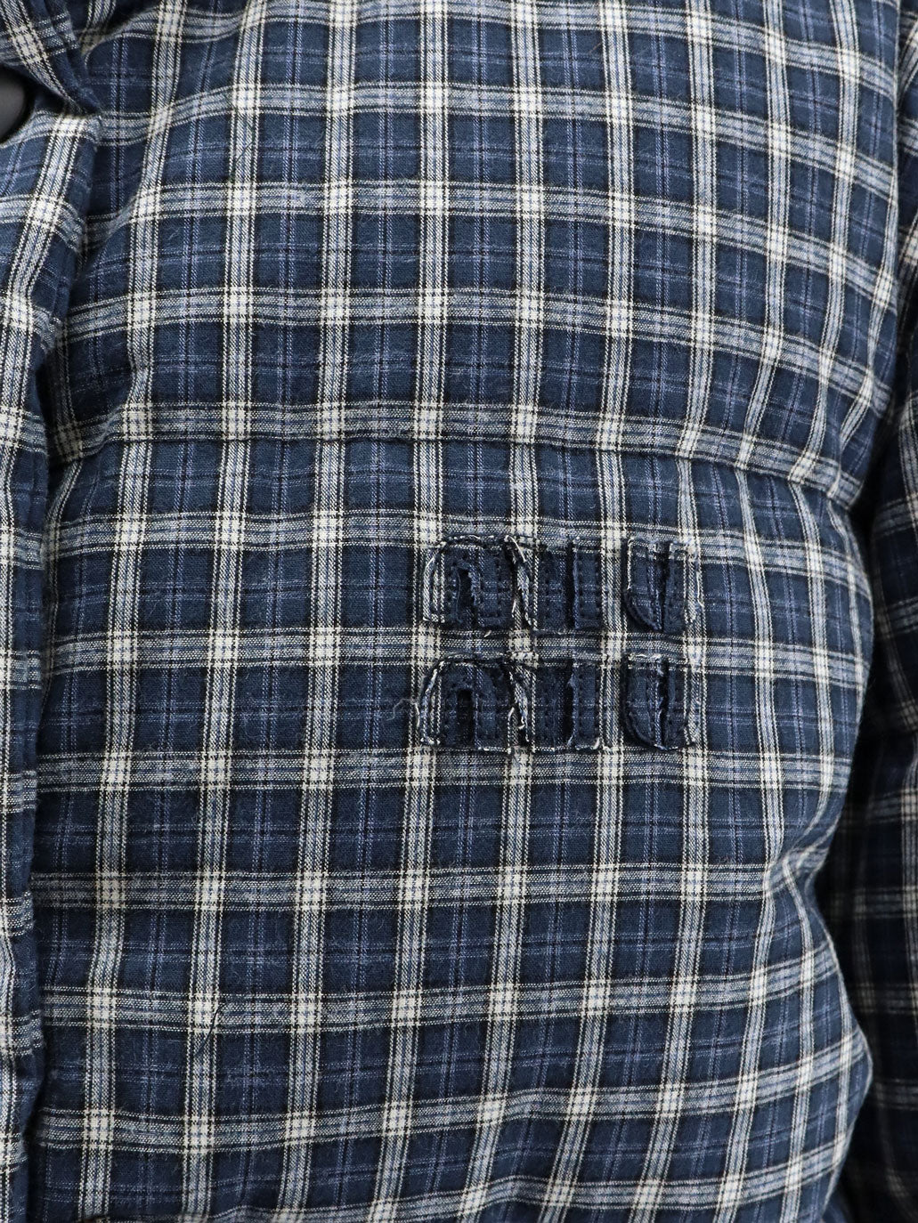 Miu Miu Women Reversible Madras Flannel Down Jacket