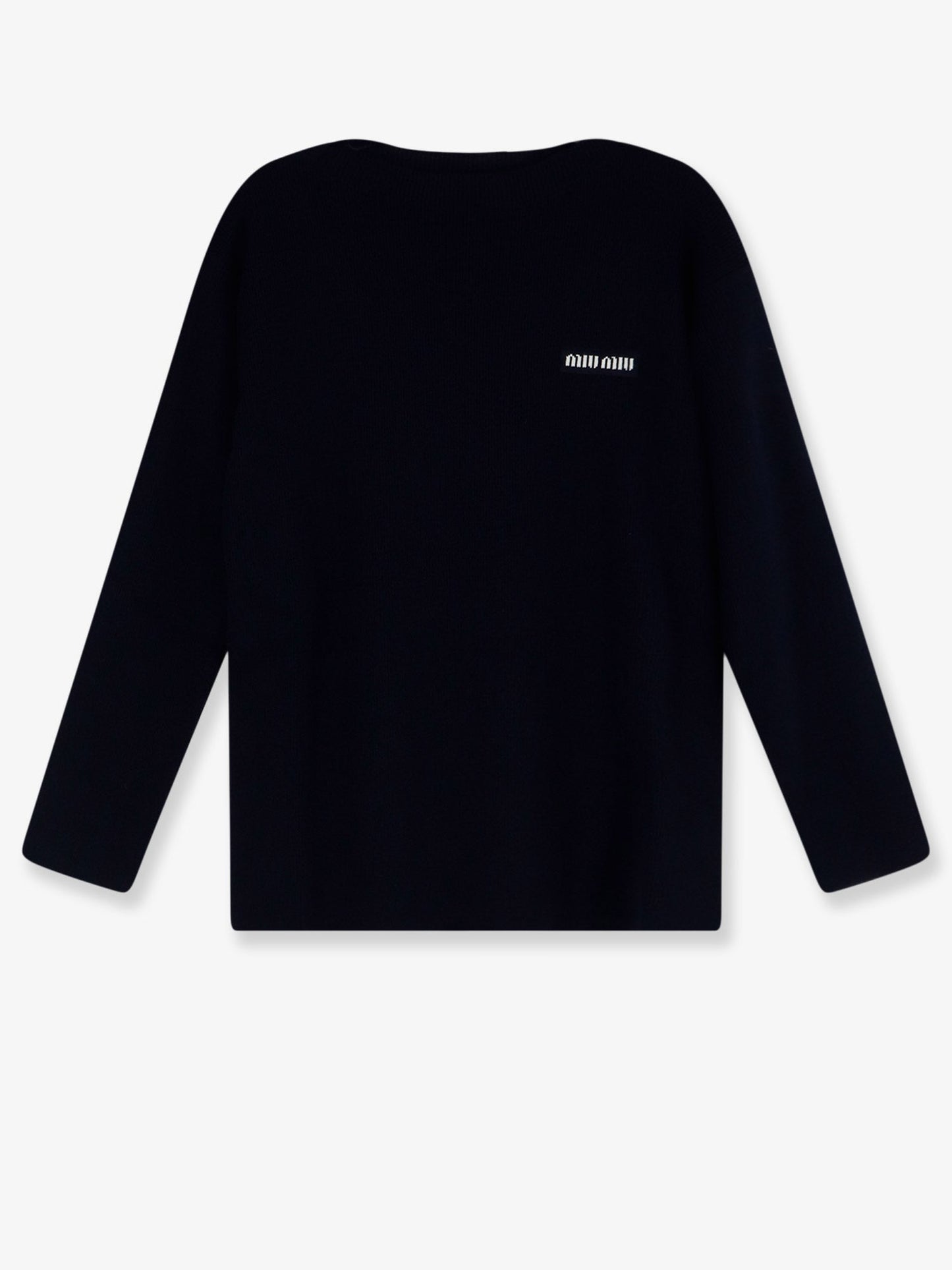 Miu Miu Women Wool Sweater With Lettering Logo MIU MIU