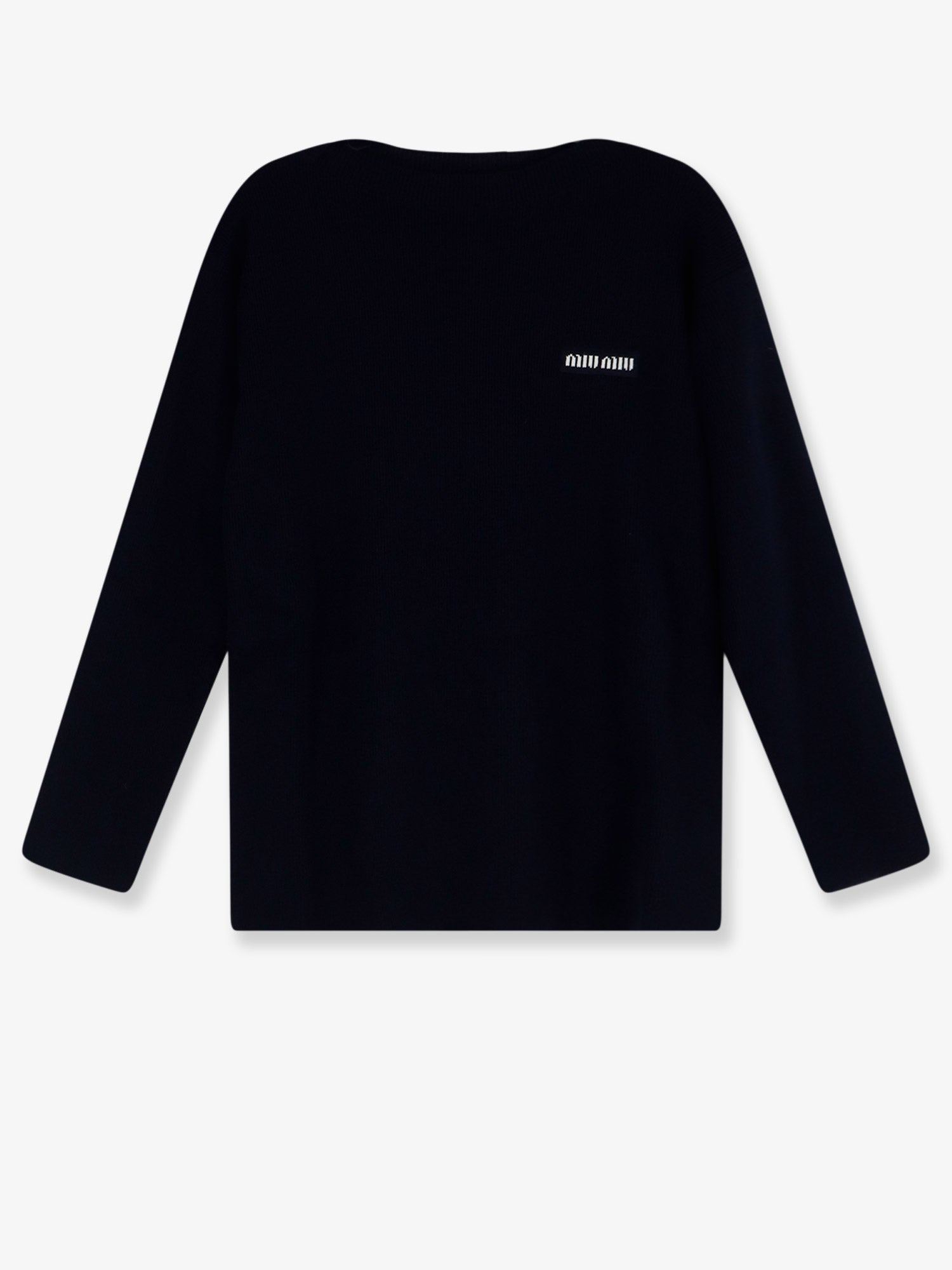Miu Miu Women Wool Sweater With Lettering Logo MIU MIU