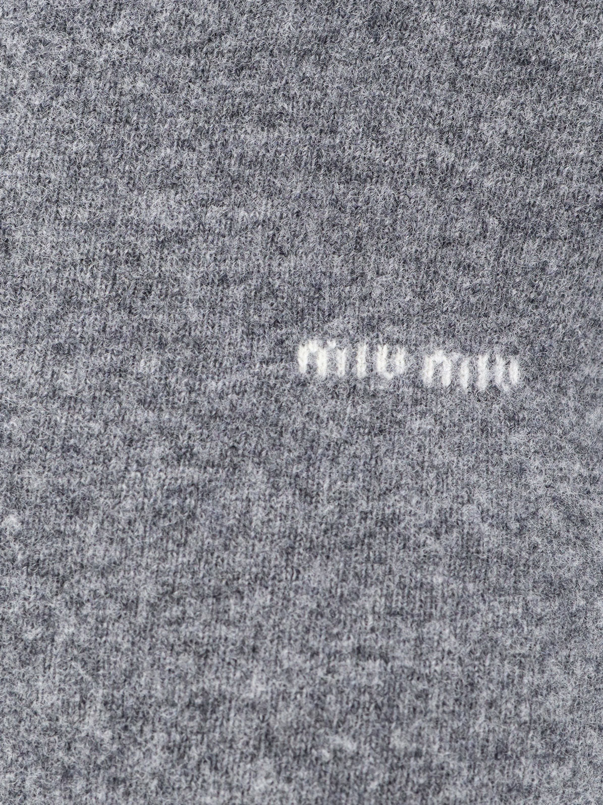 Miu Miu Women Wool Sweater With Logo Inlay MIU MIU