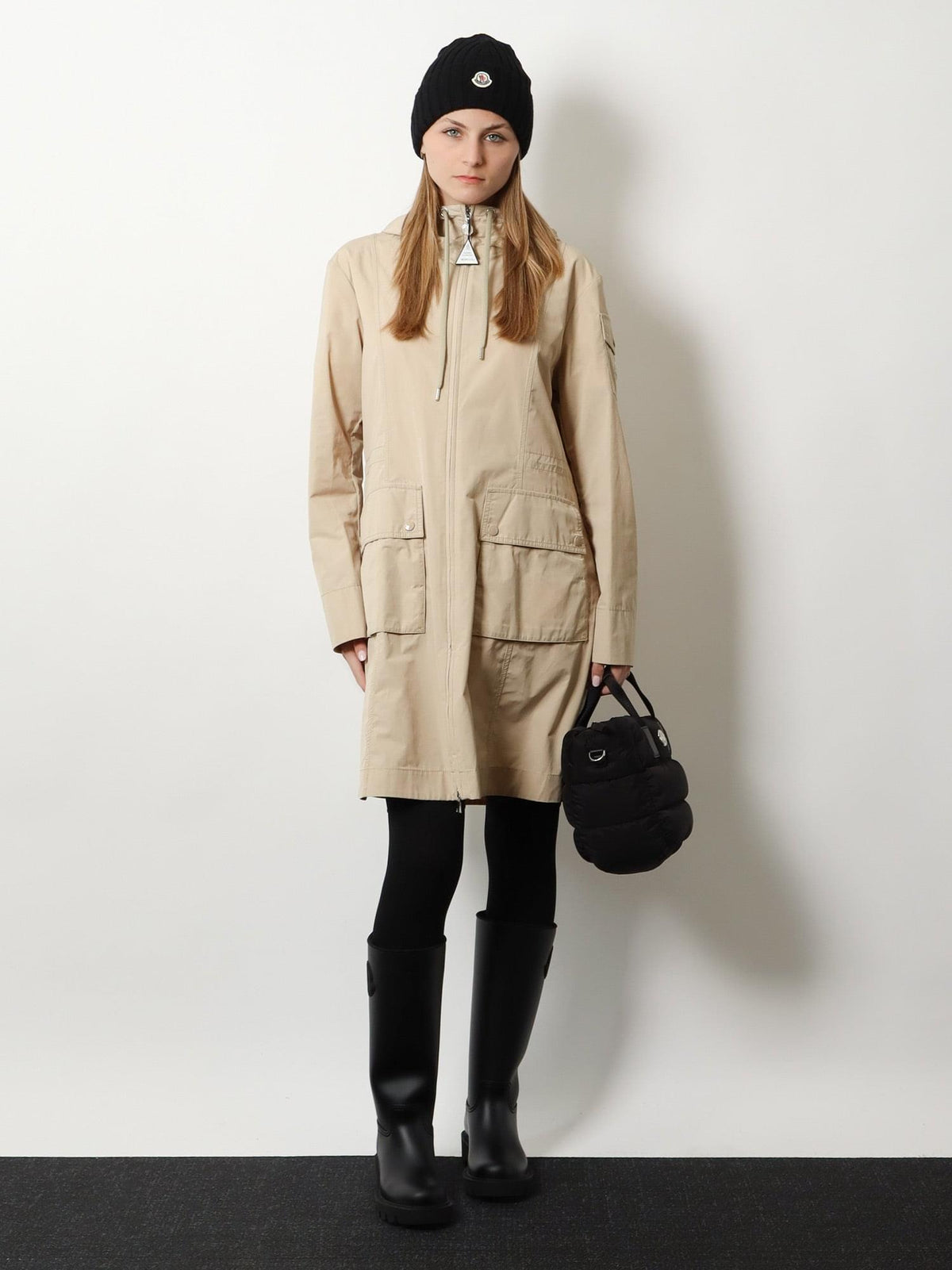 Moncler Women Laerte Cotton Blend Long Jacket MONCLER