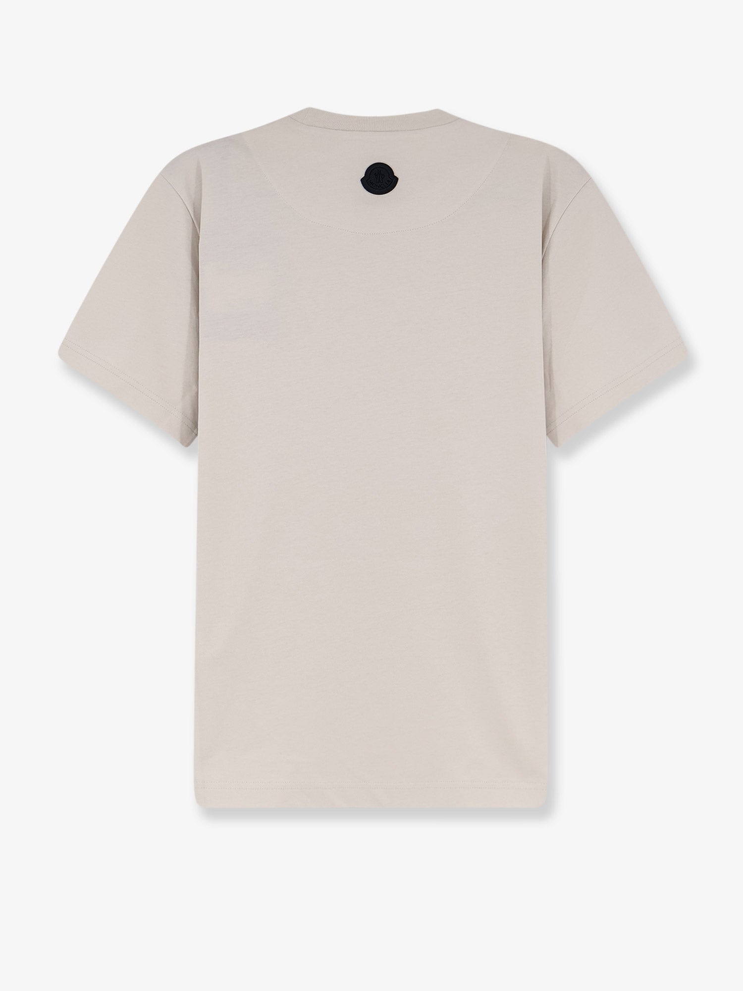 Moncler Men Cotton T-Shirt With Front Logo Patch MONCLER
