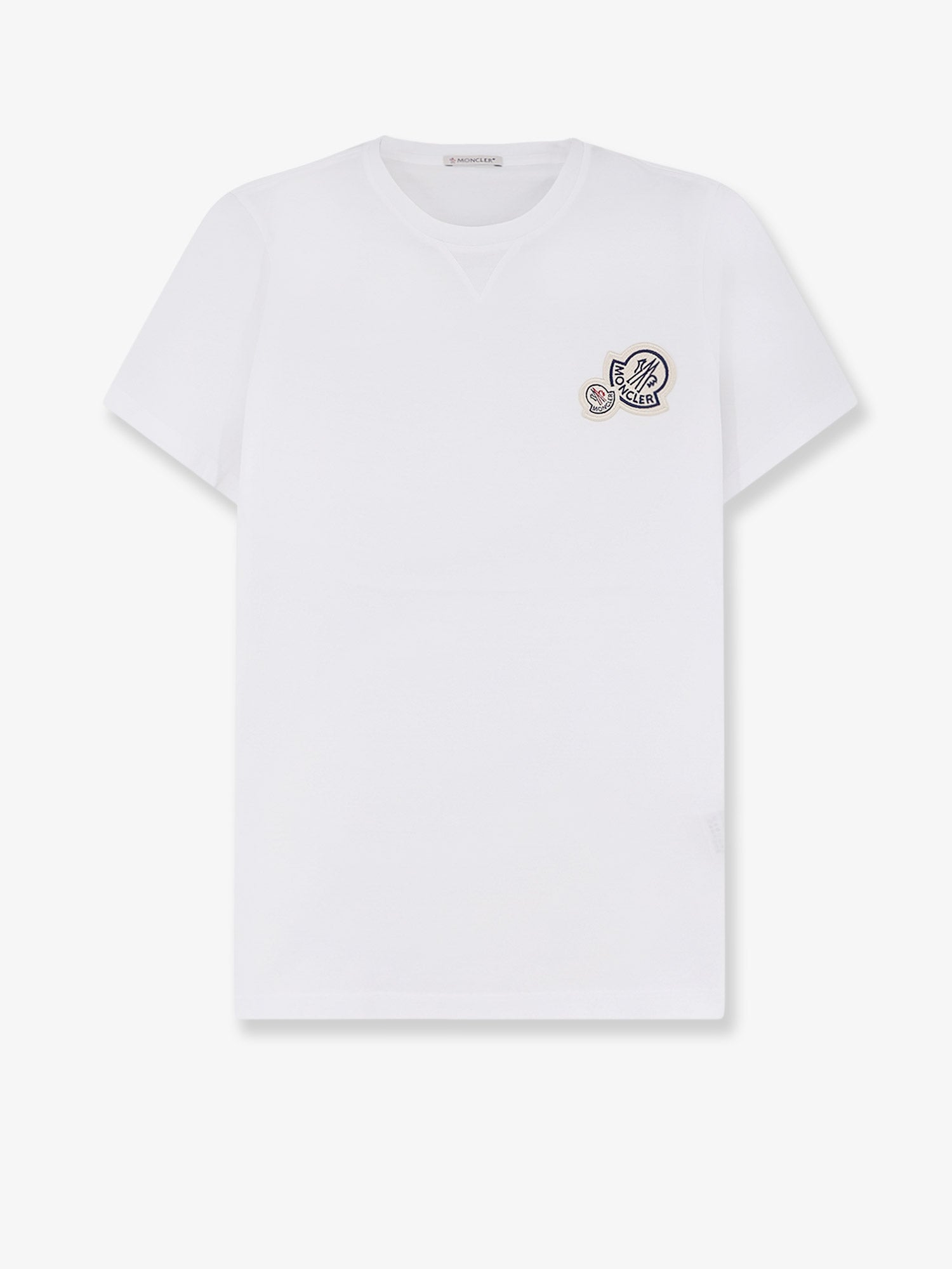 Moncler Men Cotton T-Shirt With Logo Patch MONCLER