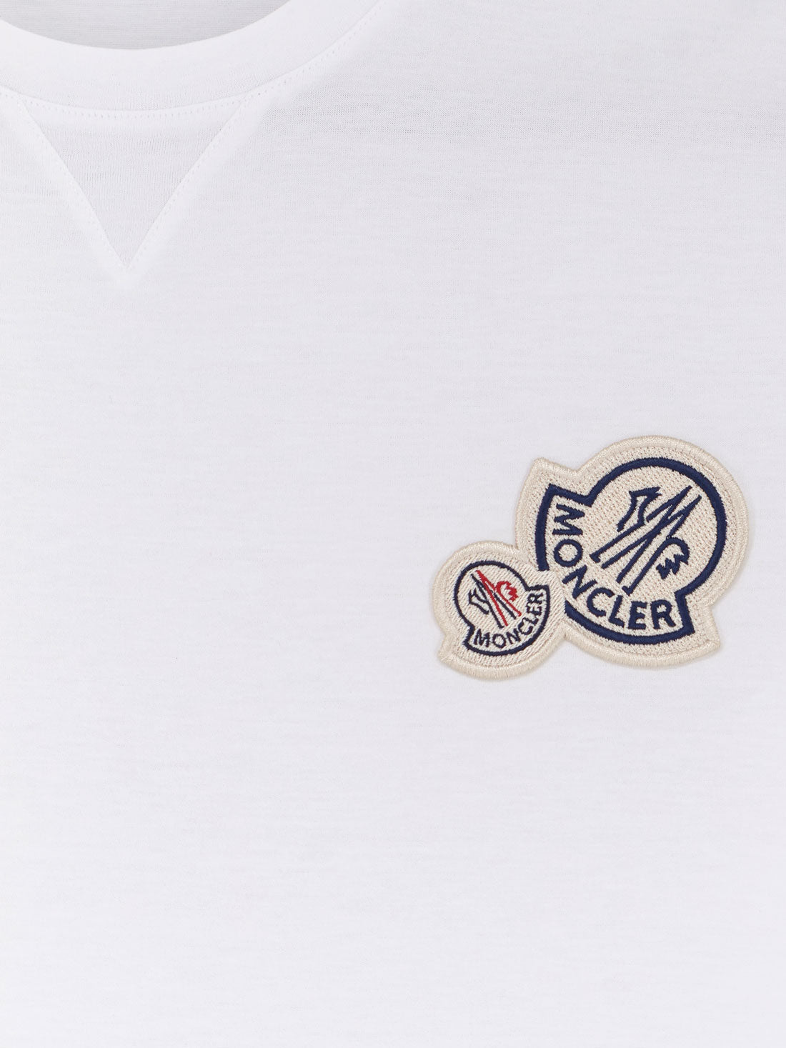 Moncler Men Cotton T-Shirt With Logo Patch MONCLER