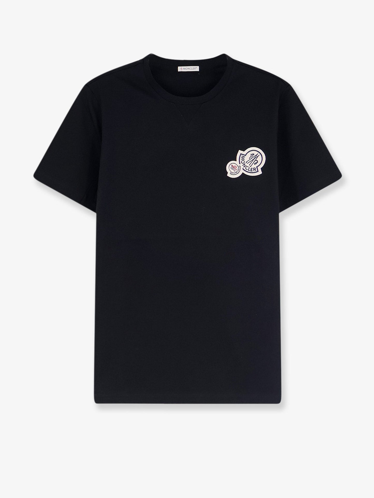Moncler Men Biologic Cotton T-Shirt With Logo Patch MONCLER