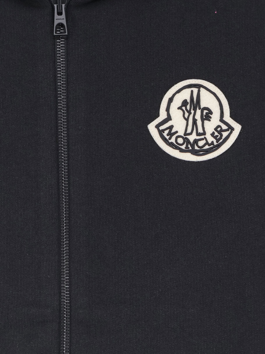 Moncler Men Cotton Sweatshirt With Logo Patch MONCLER