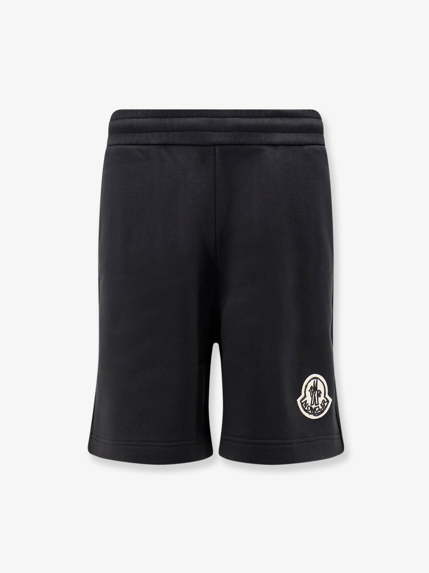 Moncler Men Cotton Bermuda Shorts With Front Logo Patch MONCLER