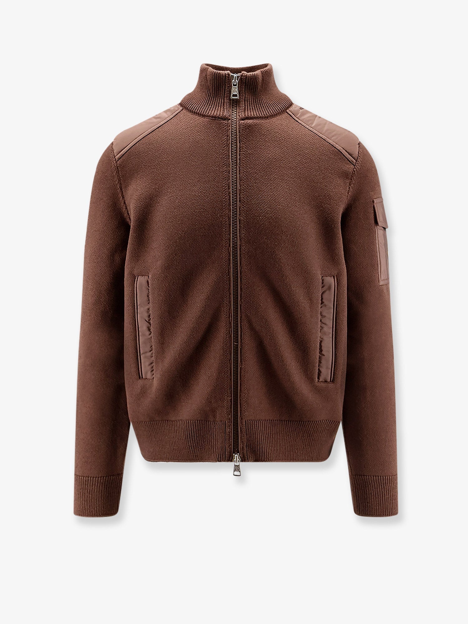 Moncler Men Virgin Wool Cardigan With Logo Patch MONCLER