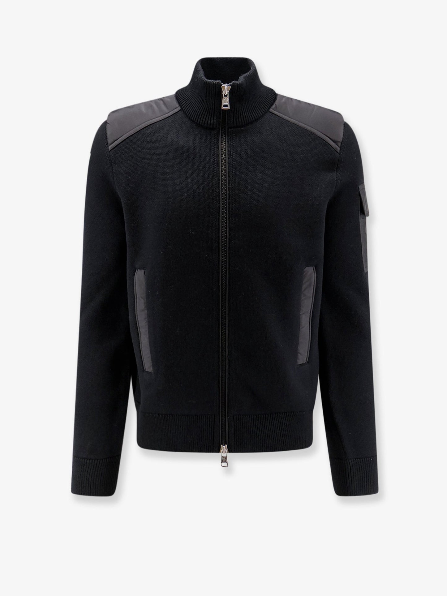 Moncler Men Virgin Wool Cardigan With Logo Patch MONCLER