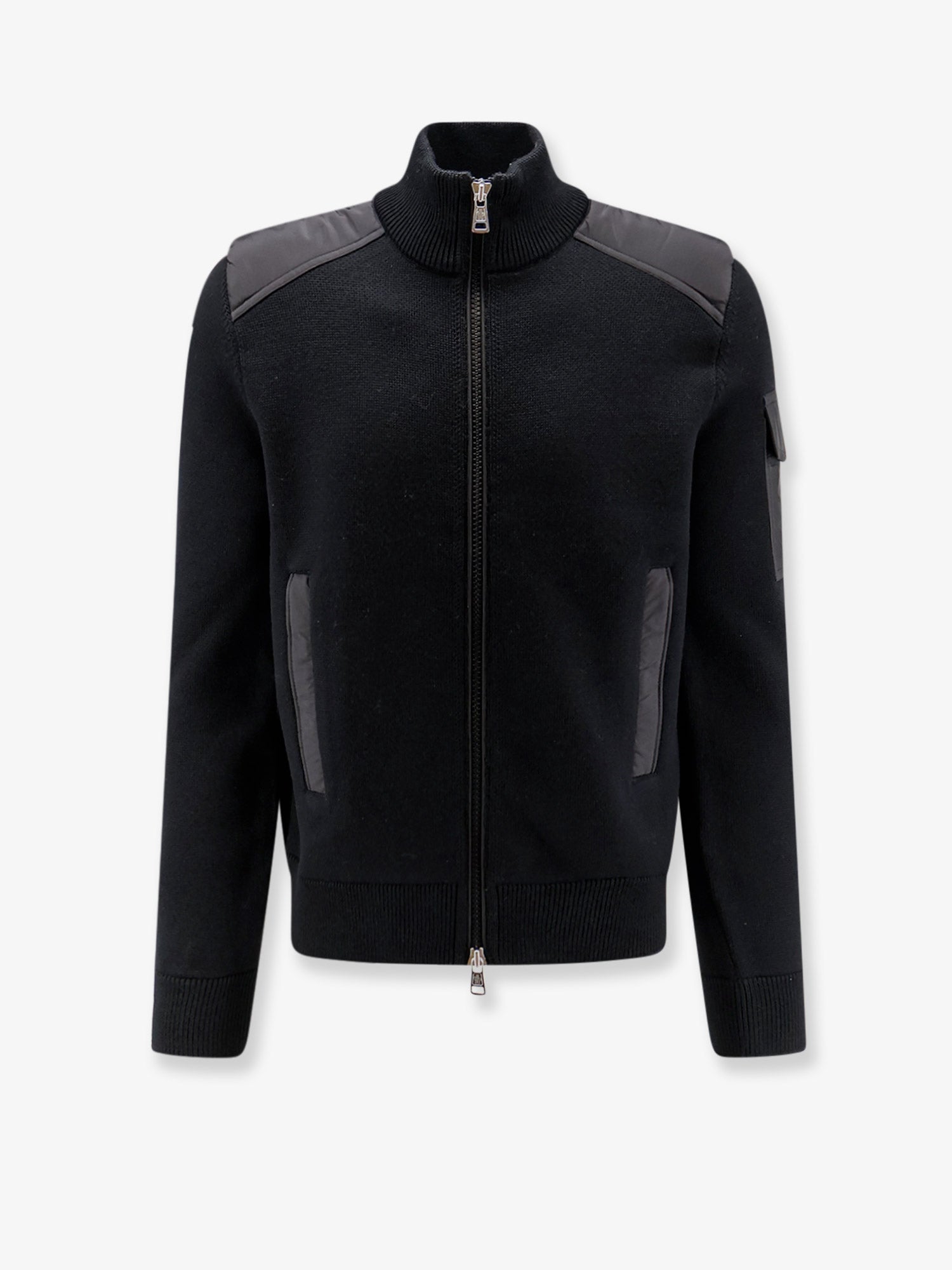 Moncler Men Virgin Wool Cardigan With Logo Patch MONCLER