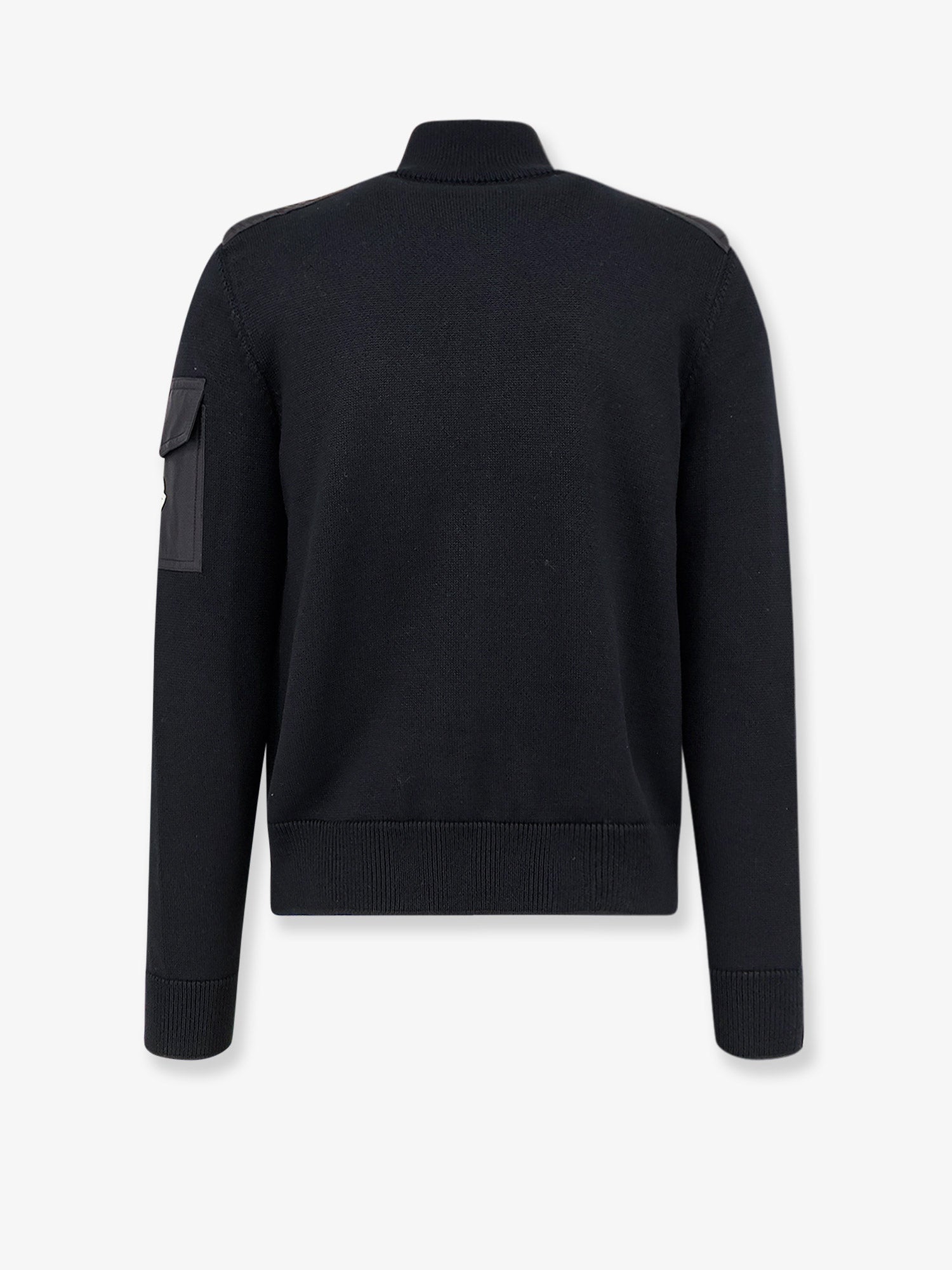 Moncler Men Virgin Wool Cardigan With Logo Patch MONCLER