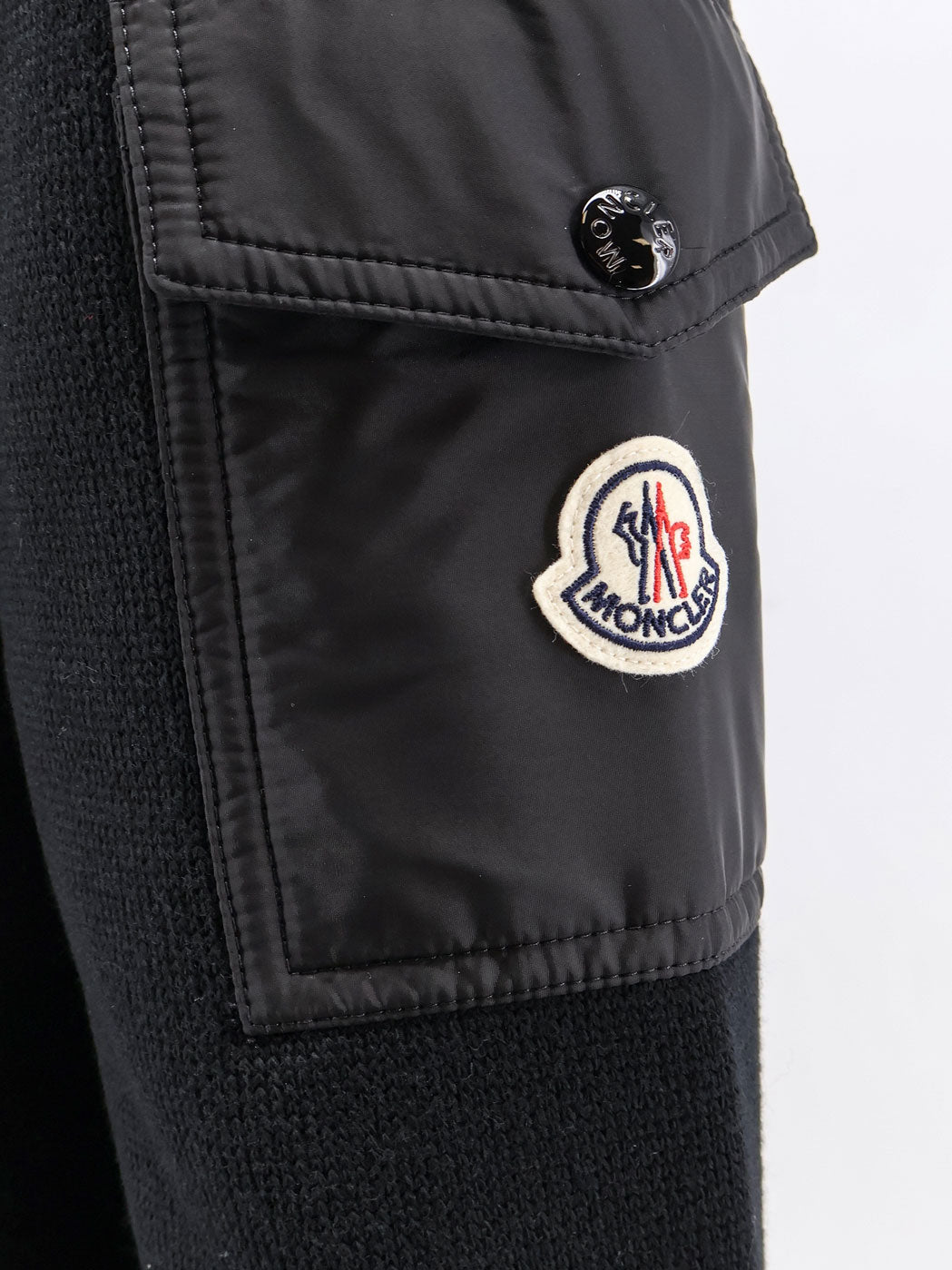 Moncler Men Virgin Wool Cardigan With Logo Patch MONCLER