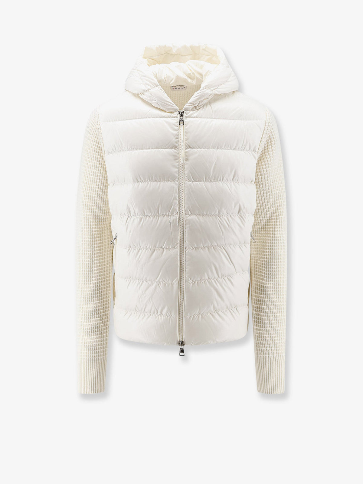 Moncler Men Nylon Jacket With Wool And Cashmere Blend Sleeves MONCLER