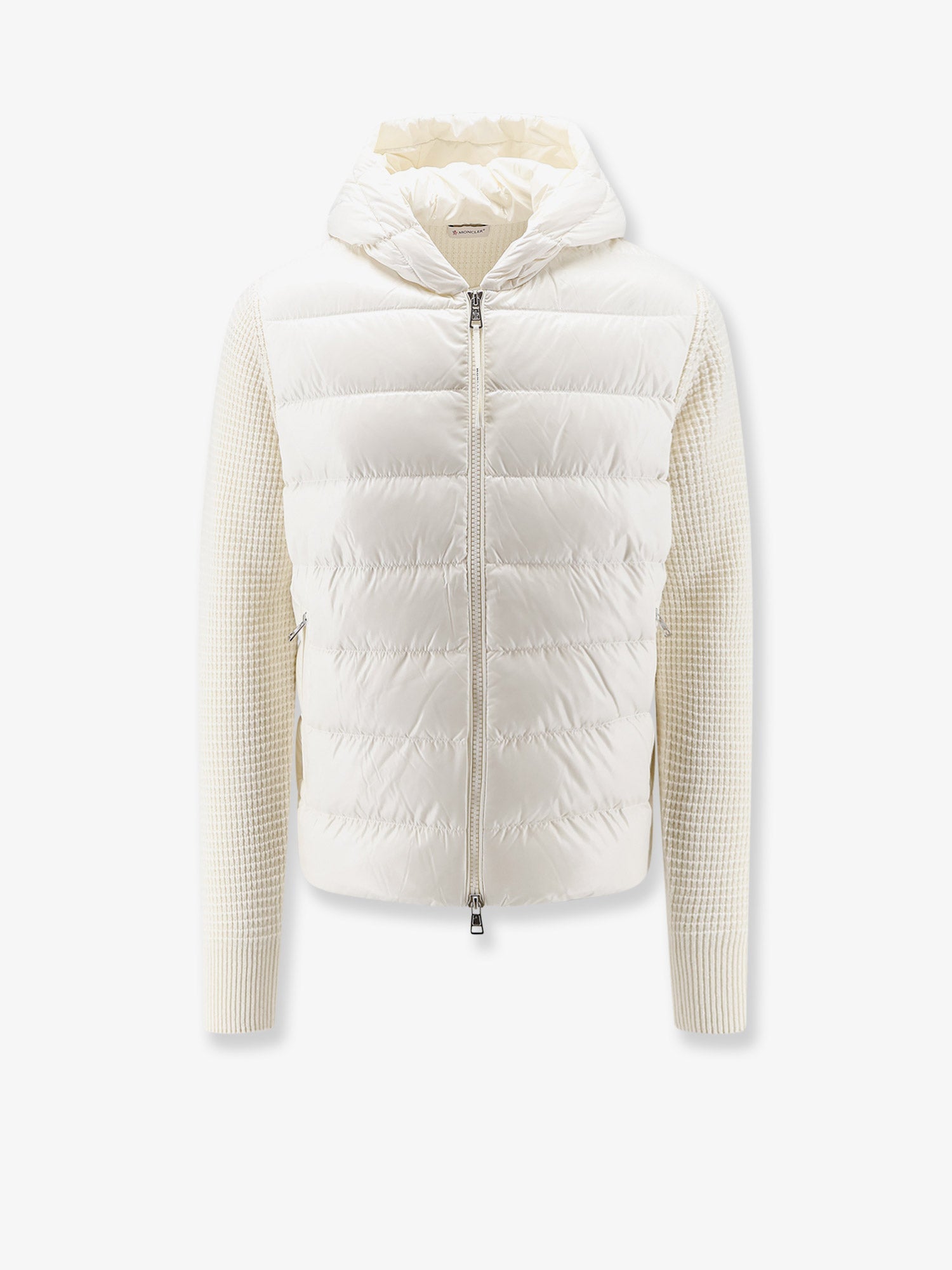 Moncler Men Nylon Jacket With Wool And Cashmere Blend Sleeves MONCLER