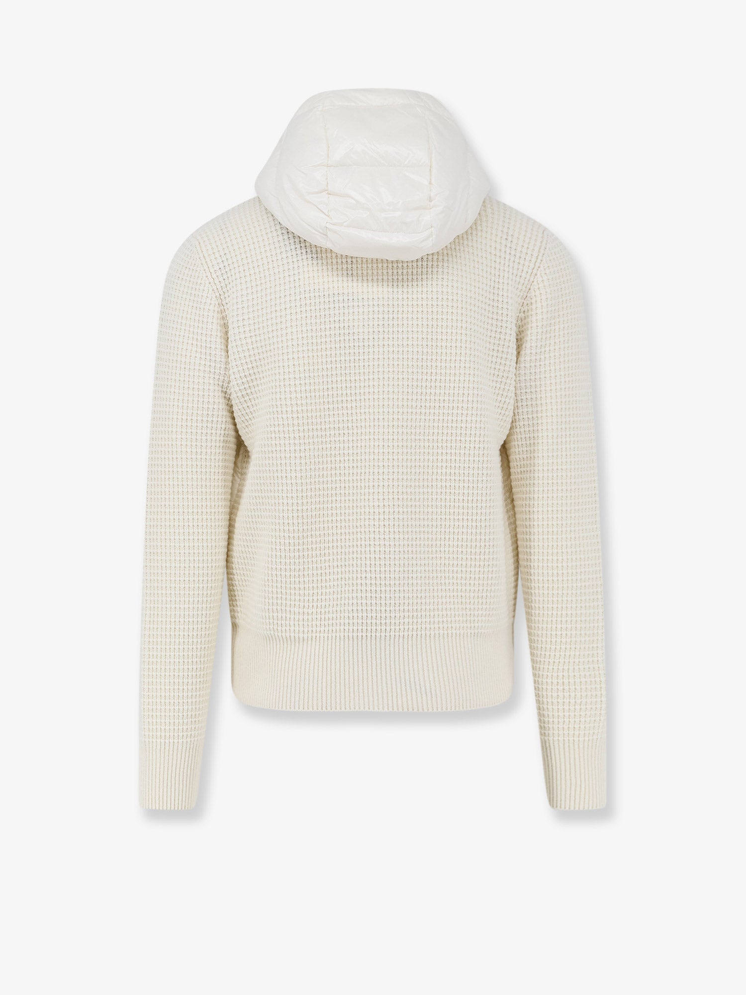 Moncler Men Nylon Jacket With Wool And Cashmere Blend Sleeves MONCLER