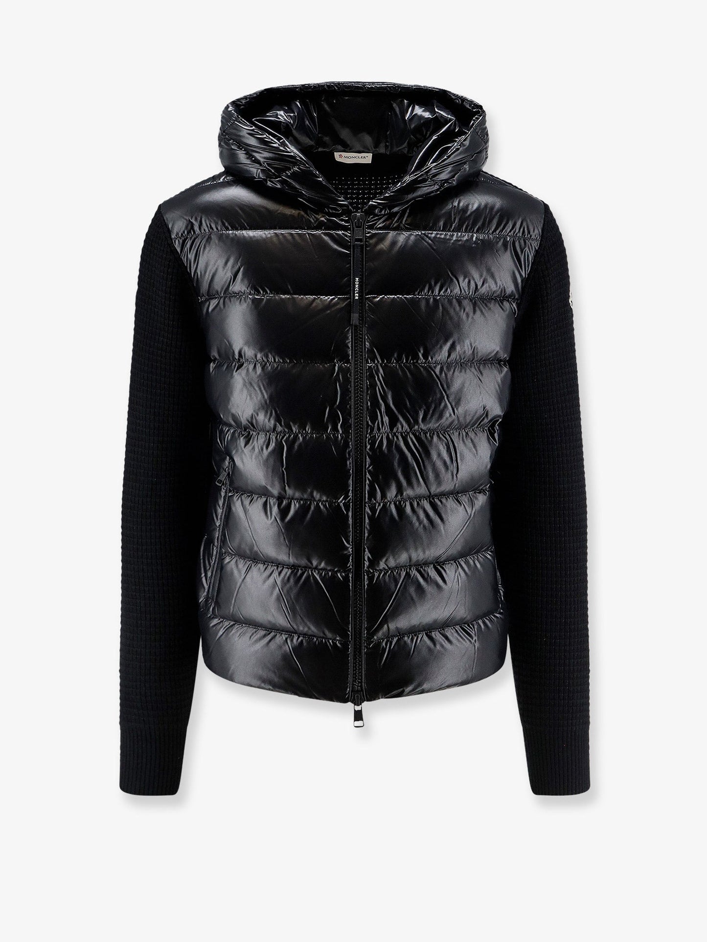 Moncler Men Nylon Jacket With Wool And Cashmere Blend Sleeves MONCLER