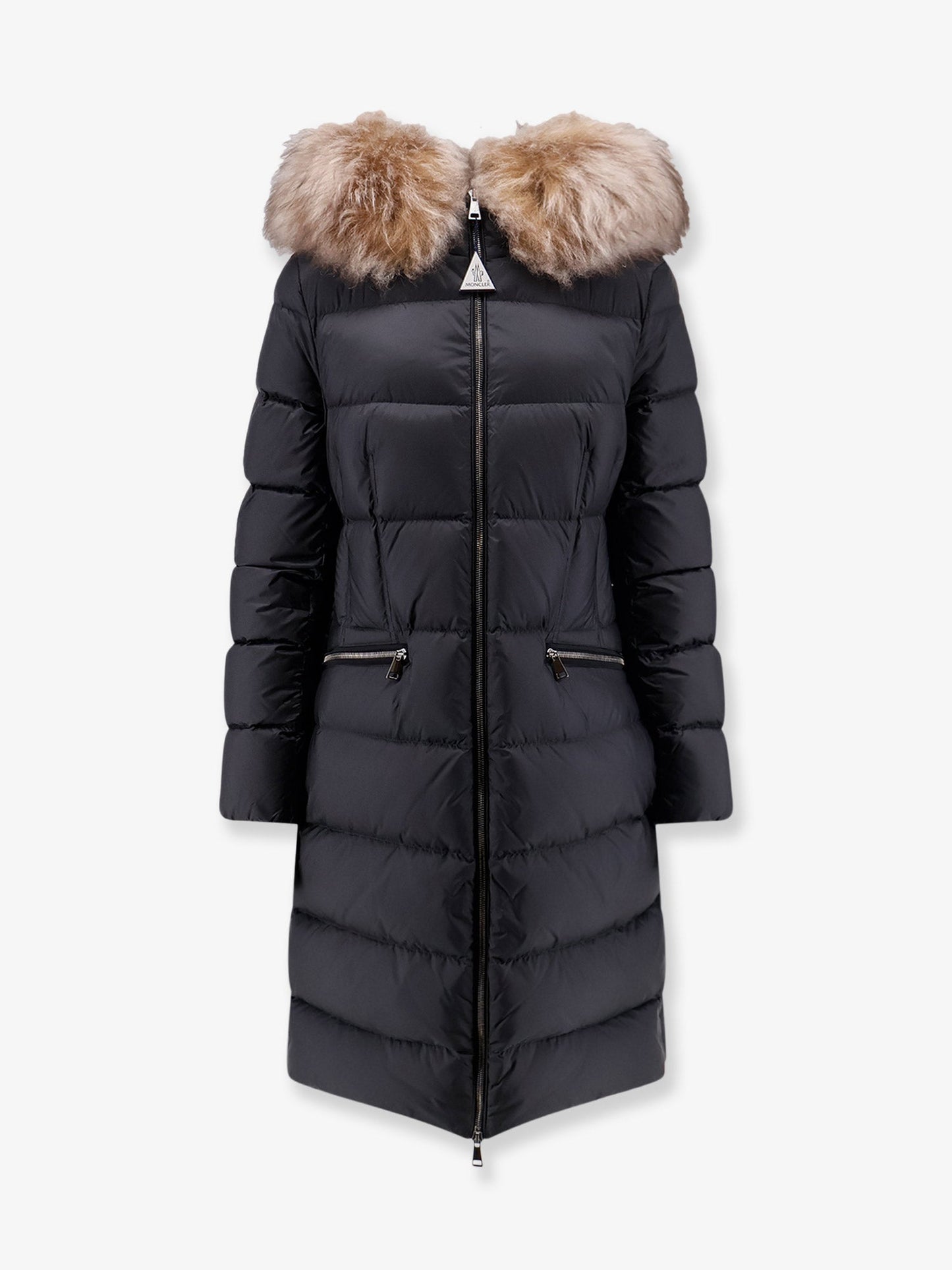 Moncler Women Boedic Long Down Jacket With Fur Detail MONCLER