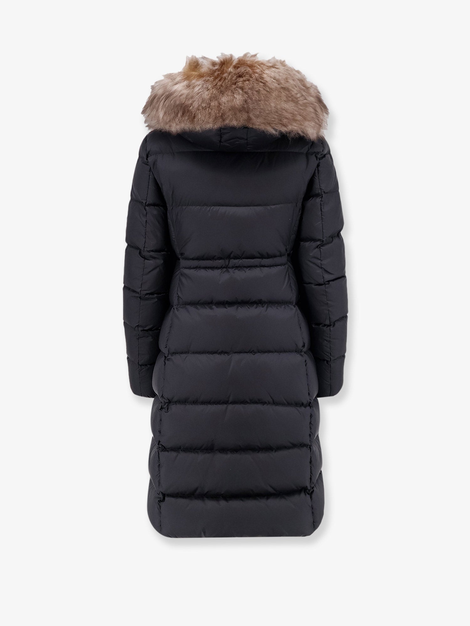 Moncler Women Boedic Long Down Jacket With Fur Detail MONCLER