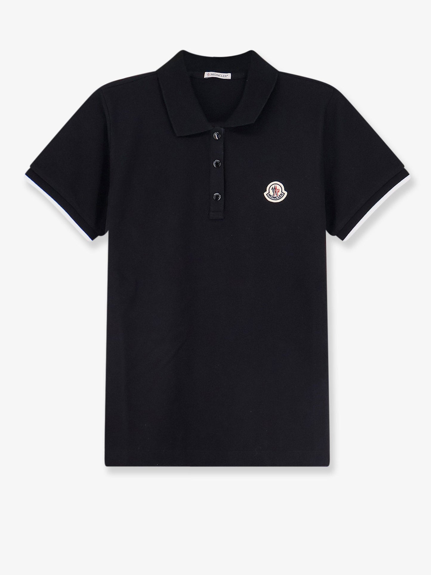 Moncler Women Cotton Polo Shirt With Logo Patch MONCLER