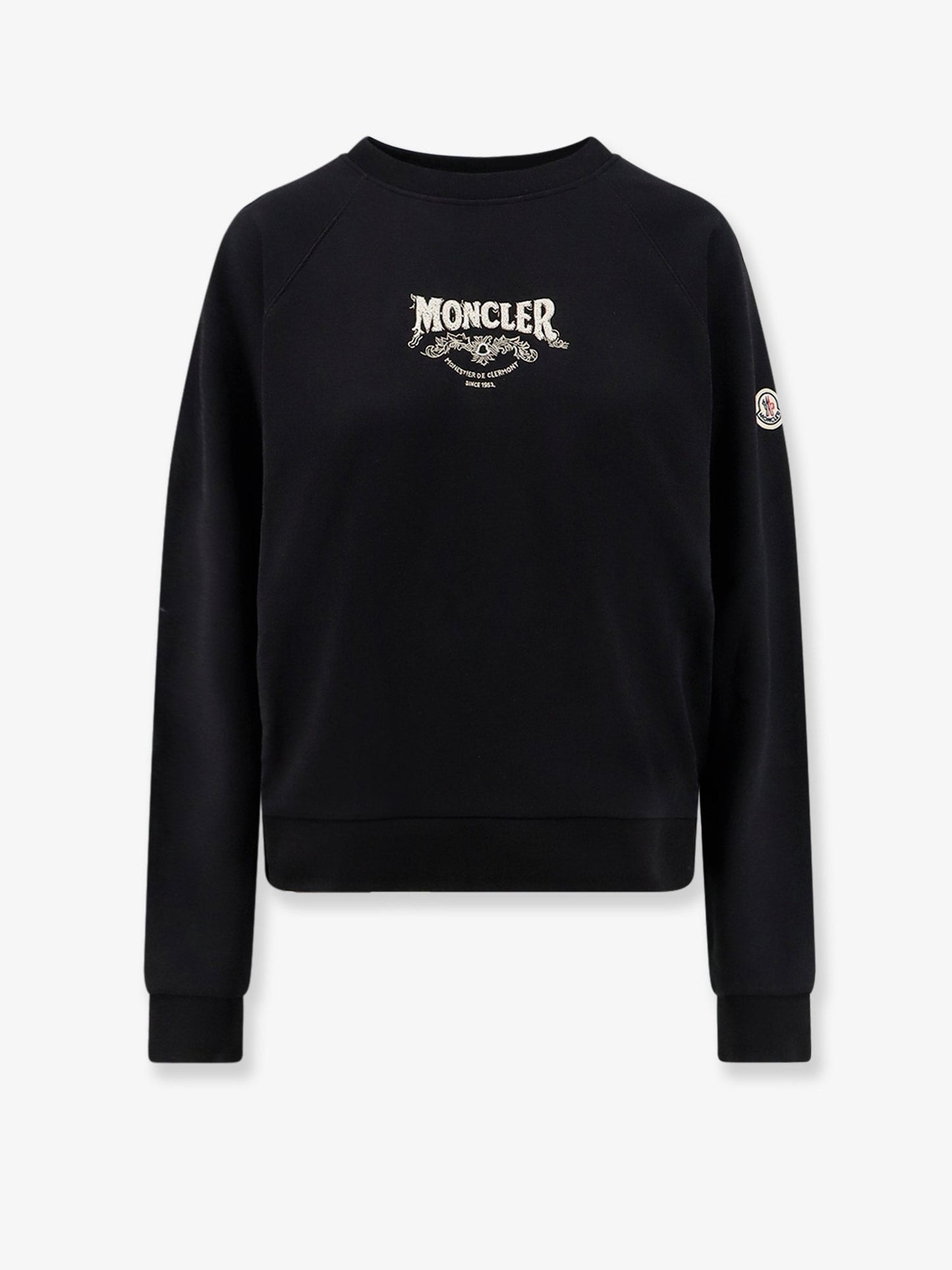 Moncler Women Cotton Sweatshirt With Front Logo MONCLER