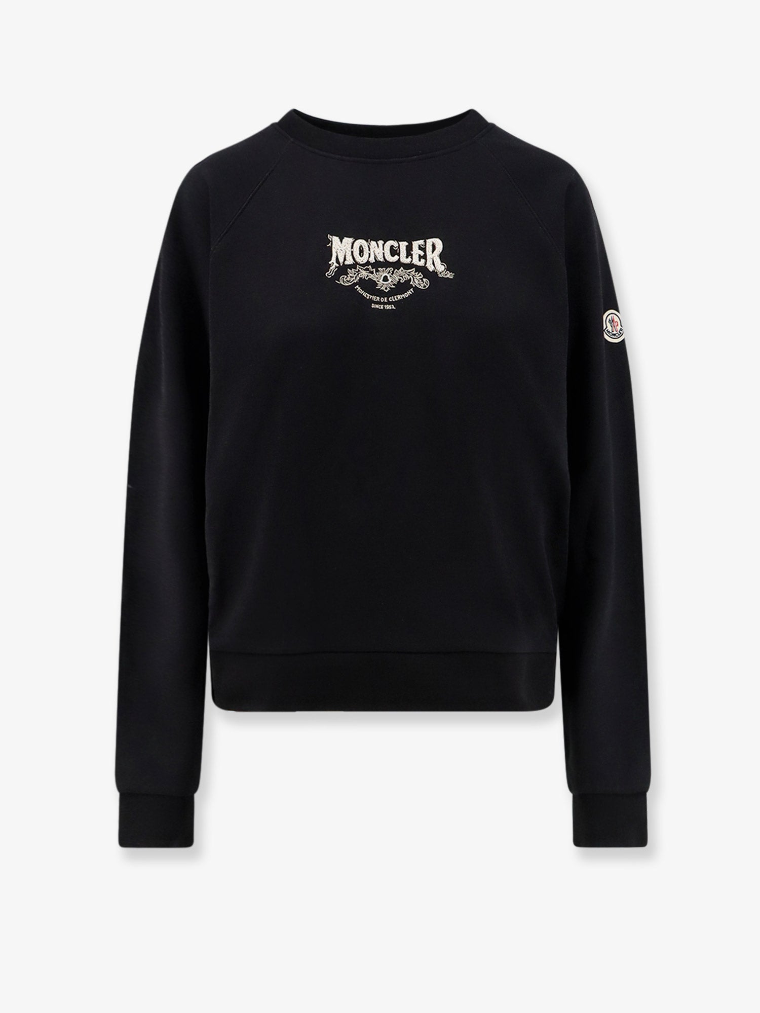 Moncler Women Cotton Sweatshirt With Front Logo MONCLER