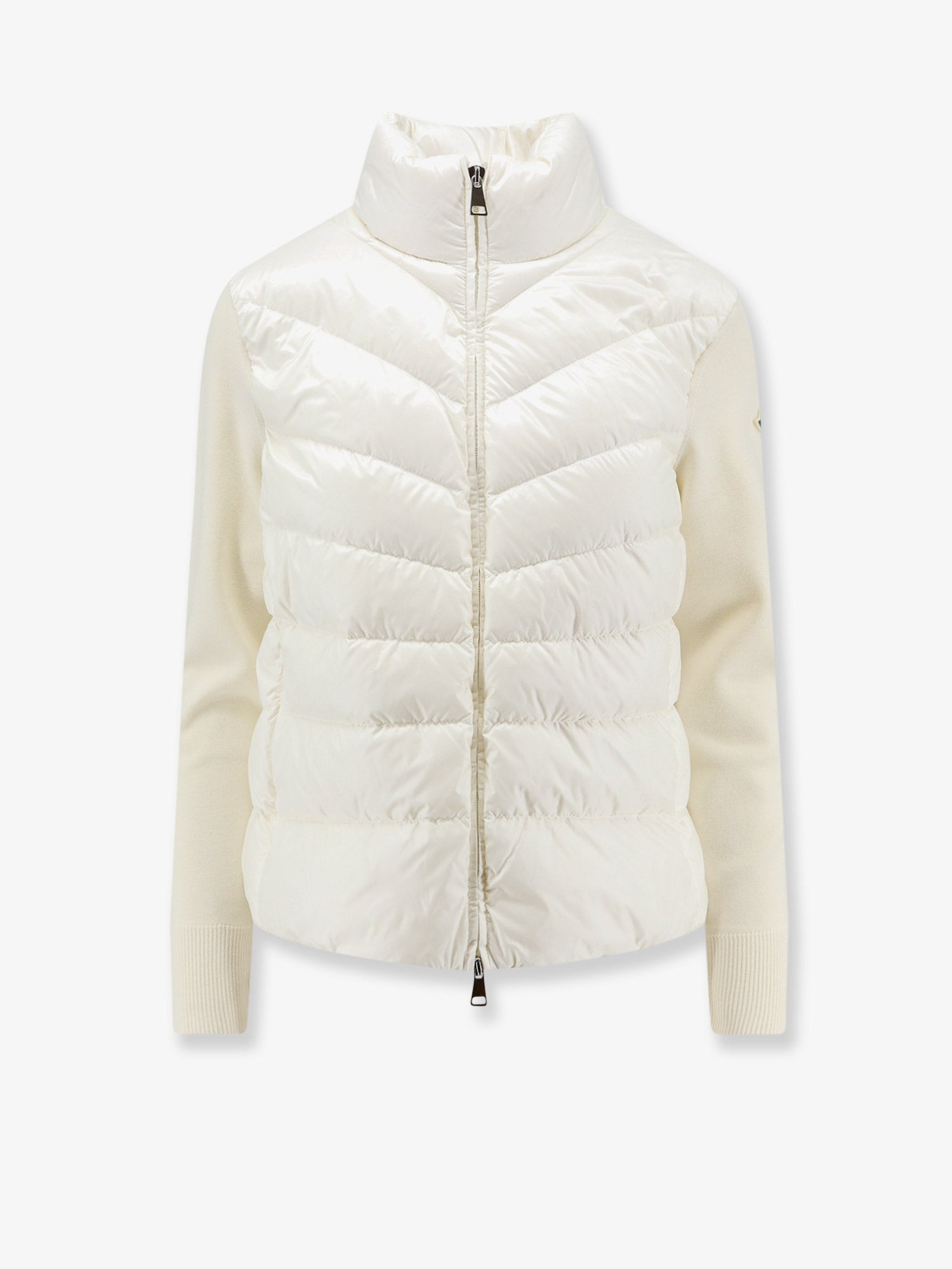 Moncler Women Down Jacket With Virgin Wool Sleeves MONCLER