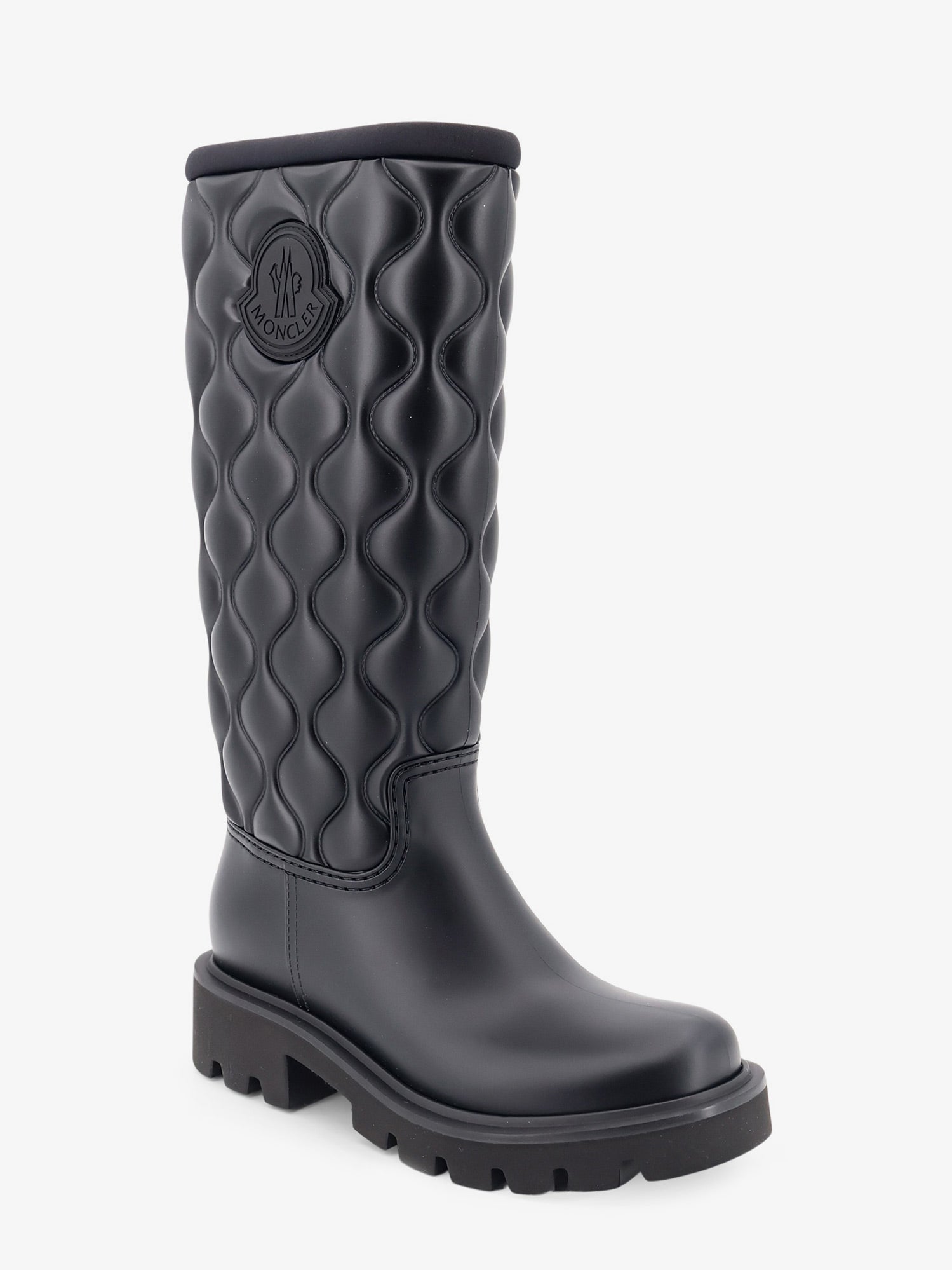 Moncler Women Kickstream Quilt Pvc And Neoprene Rain Boots MONCLER