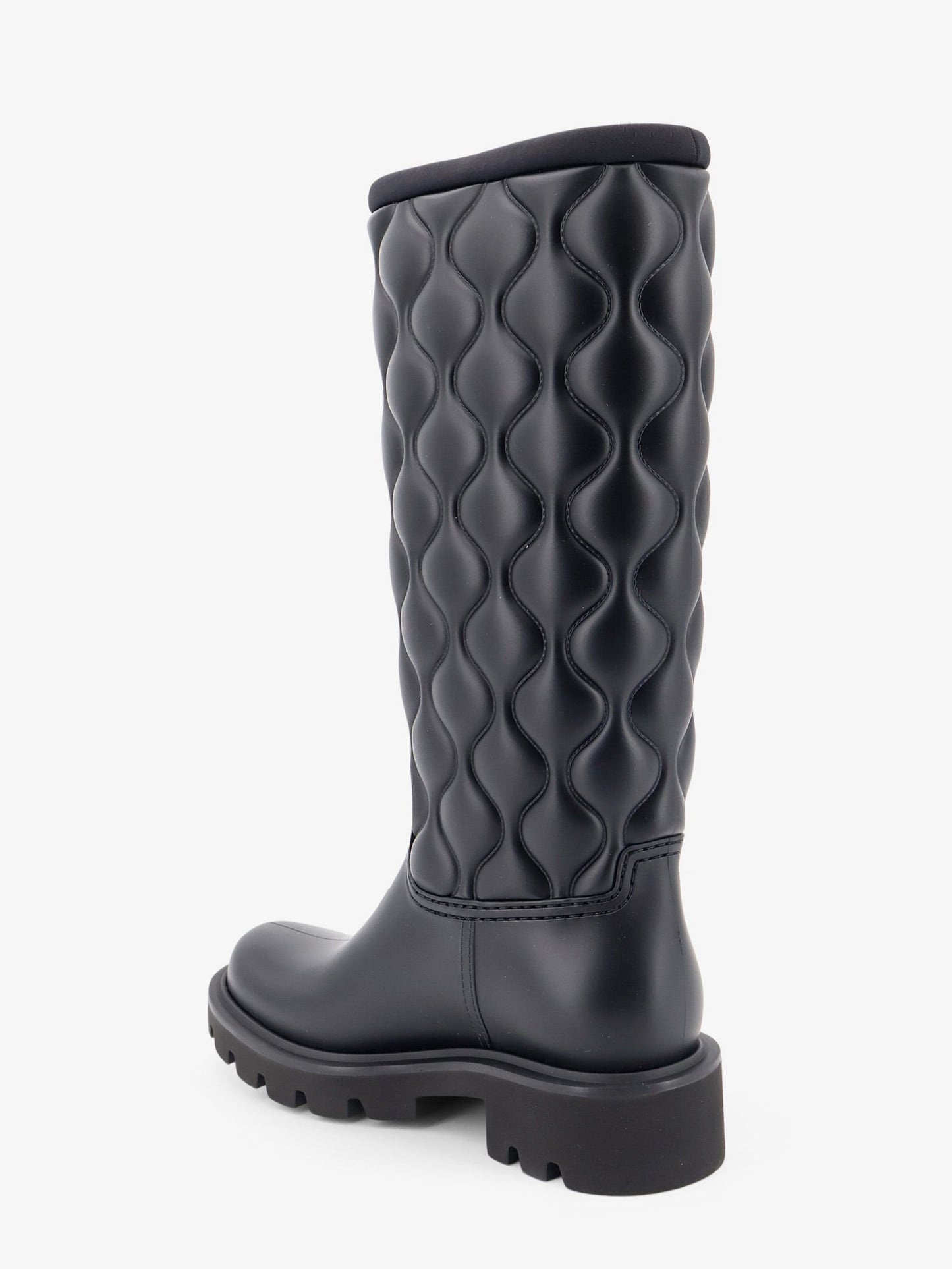 Moncler Women Kickstream Quilt Pvc And Neoprene Rain Boots MONCLER