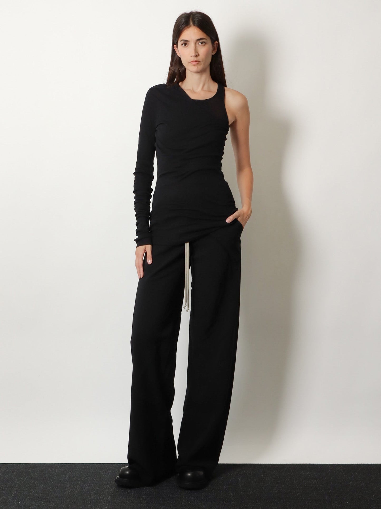 Rick Owens Women Bias Viscose And Silk Trousers RICK OWENS