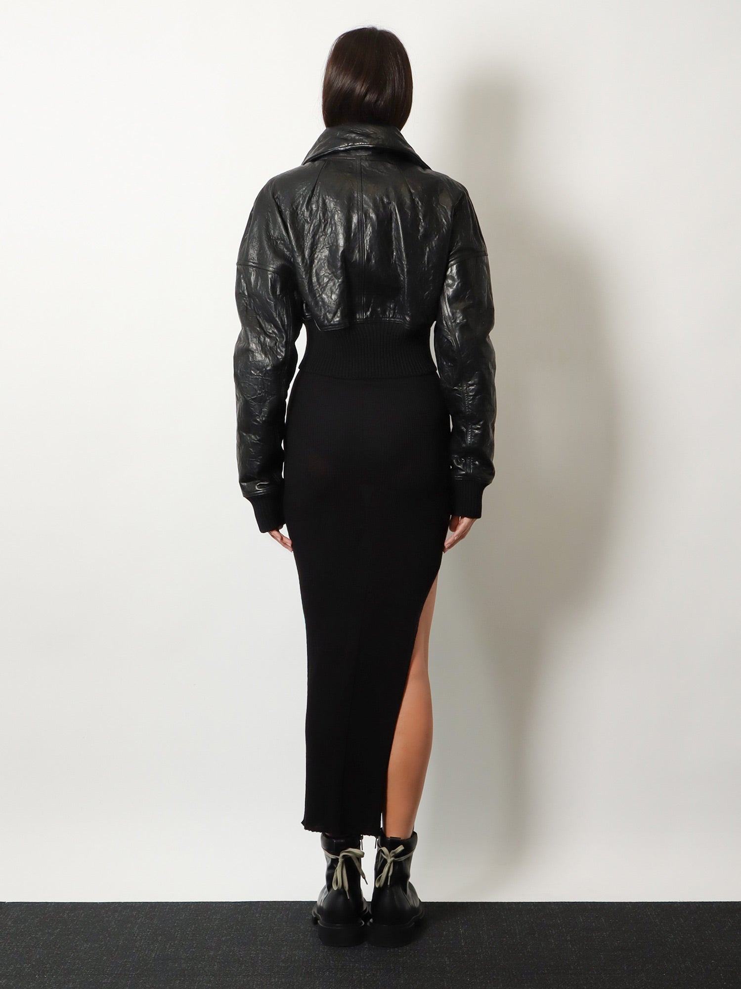 Rick Owens Women Dracuflight Cropped Leather Jacket RICK OWENS