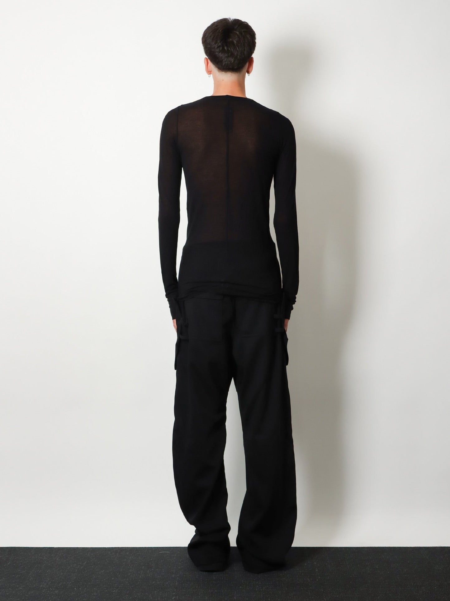 Rick Owens Men Viscose And Silk Blend T-Shirt RICK OWENS
