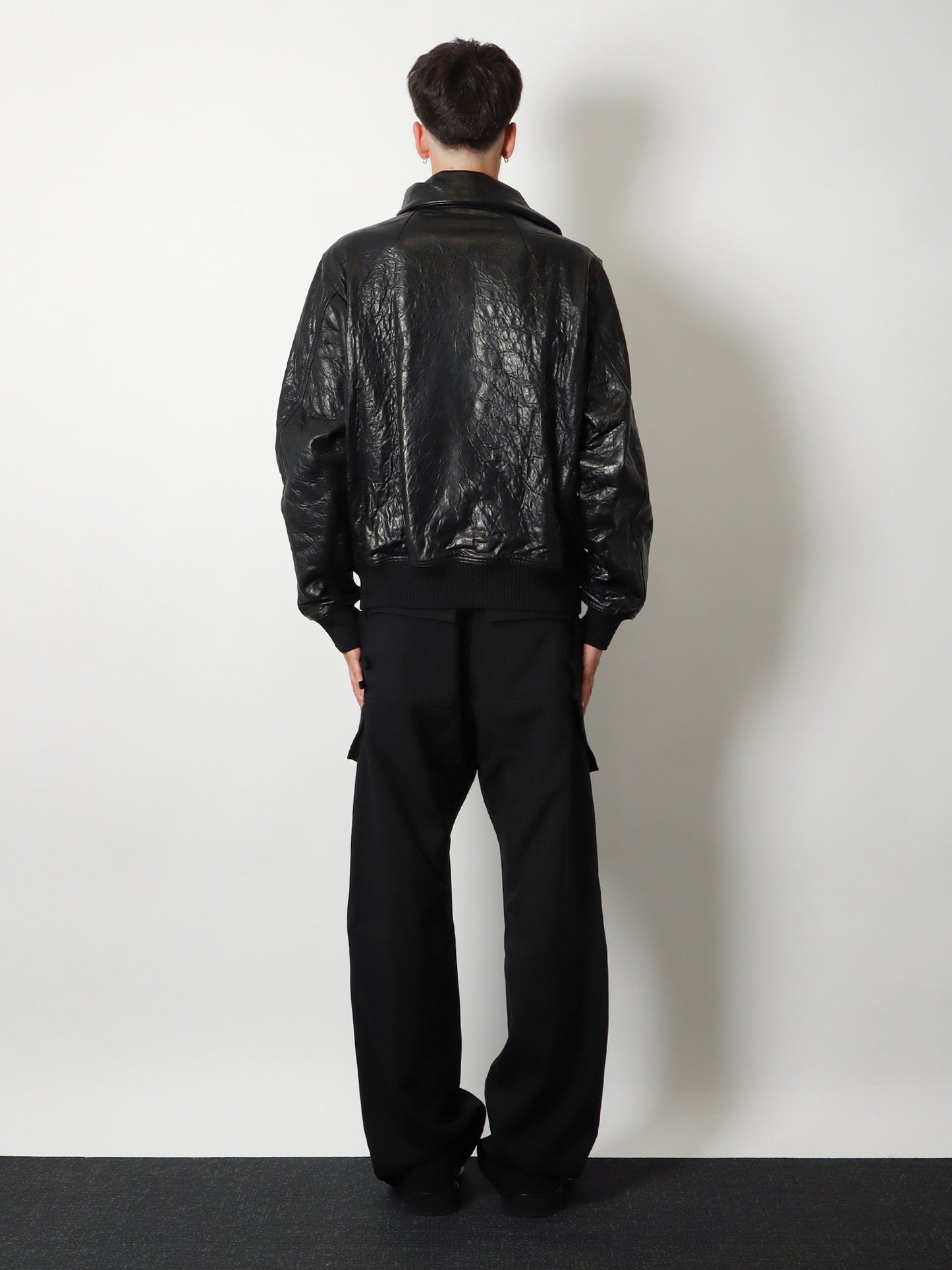 Rick Owens Men Dracuflight Leather Jacket RICK OWENS