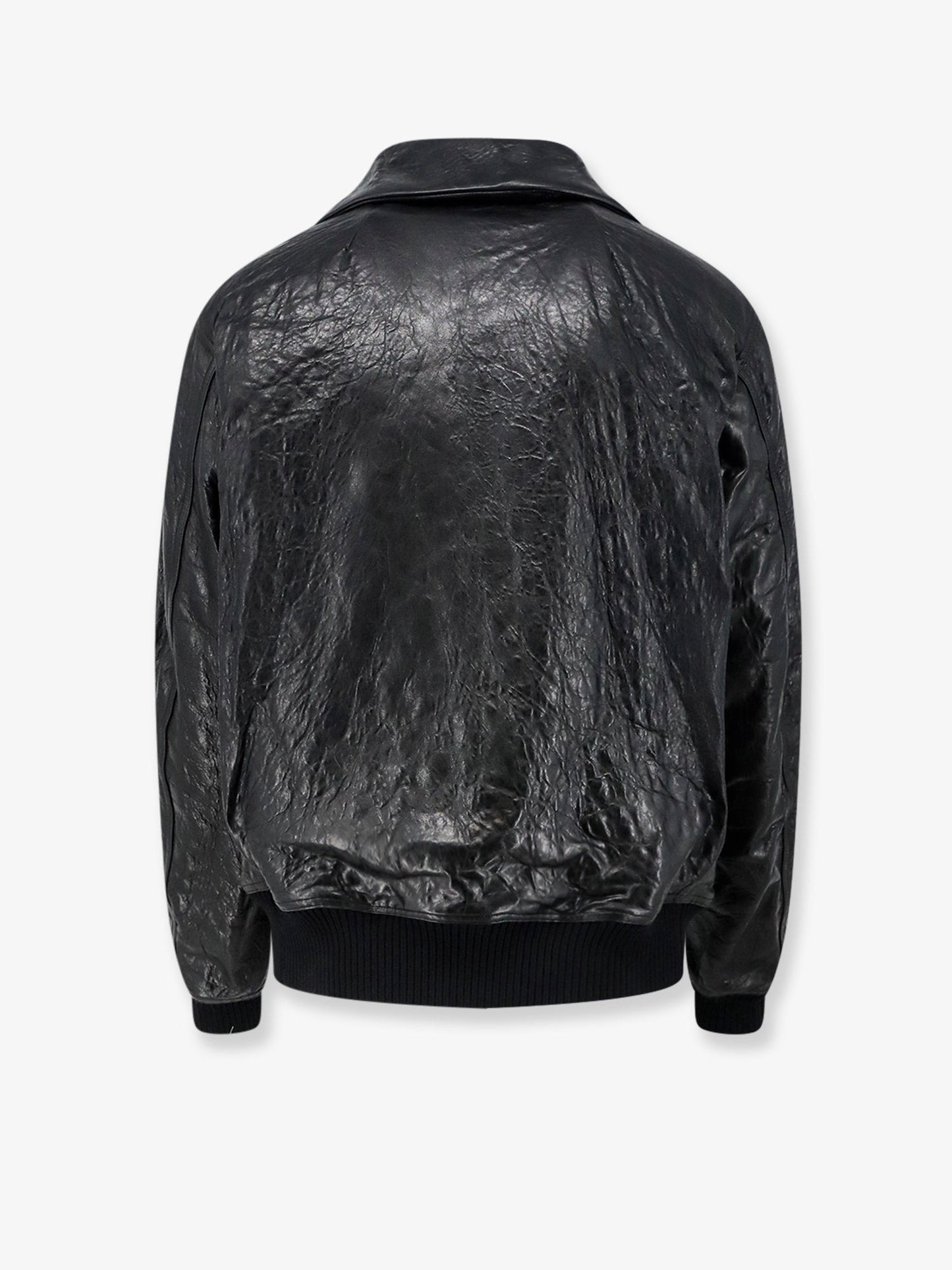 Rick Owens Men Dracuflight Leather Jacket RICK OWENS