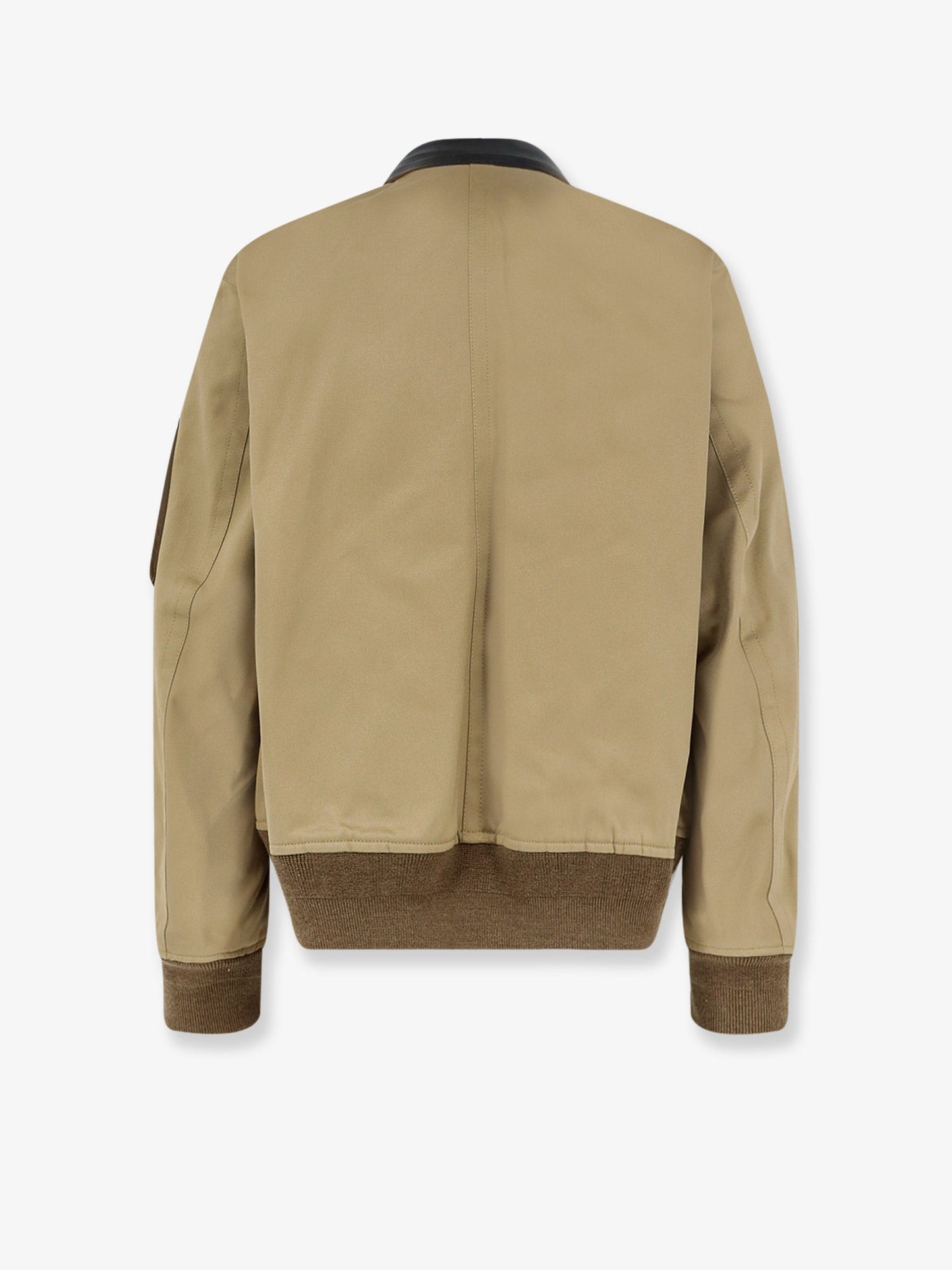 Sacai Men Giubbino In Cotone Con Colletto In Ecopelle SACAI