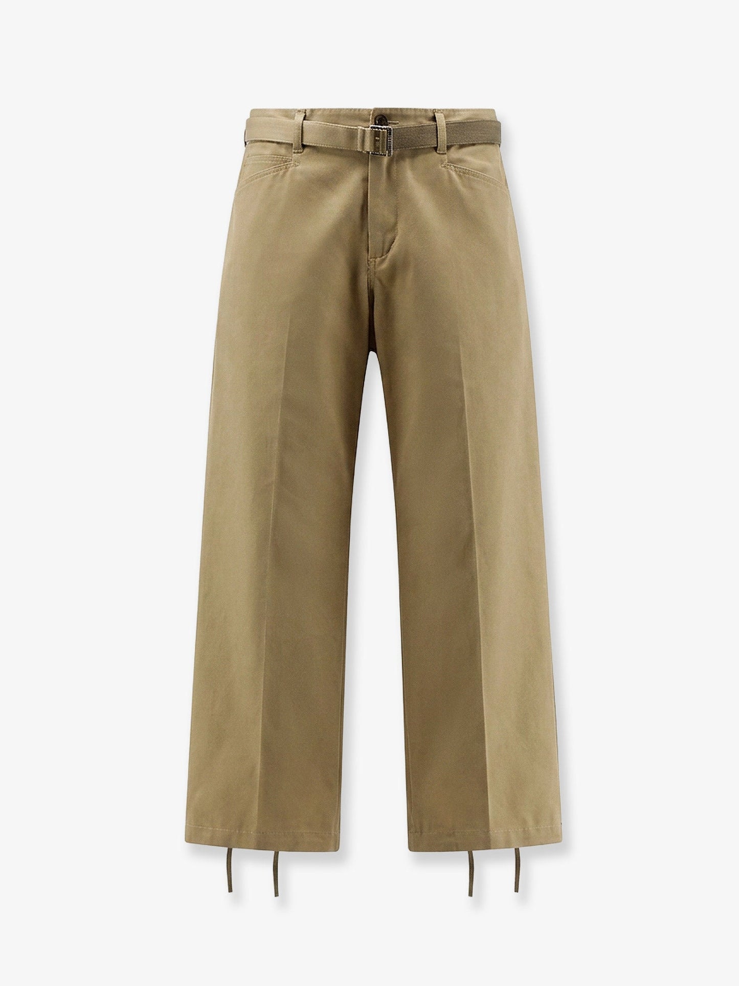 Sacai Men Cotton Trousers With Belt SACAI