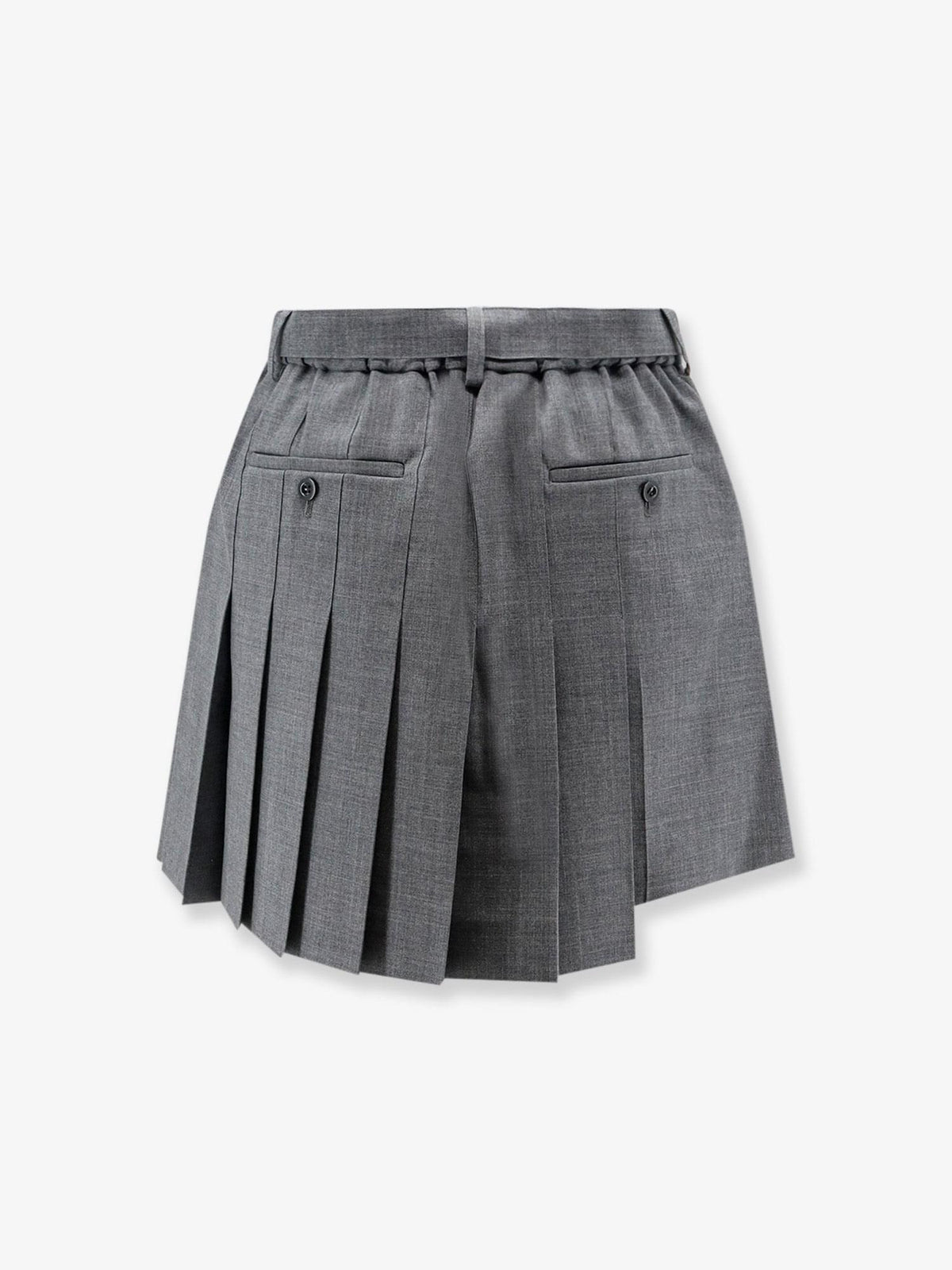 Sacai Women Pleated Wool Shorts SACAI