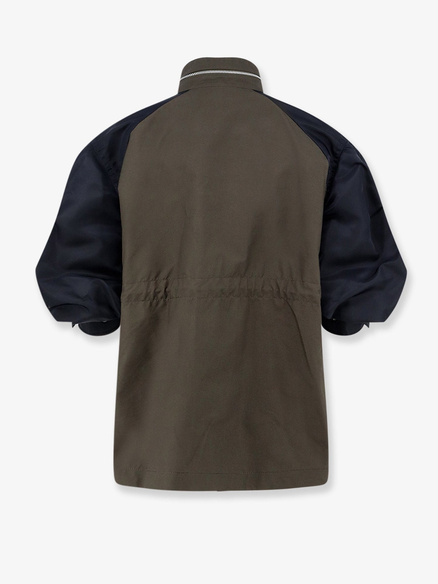 Sacai Women Canvas Jacket With Nylon Sleeves SACAI