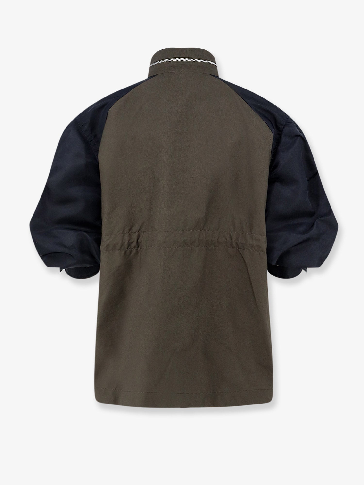 Sacai Women Canvas Jacket With Nylon Sleeves SACAI